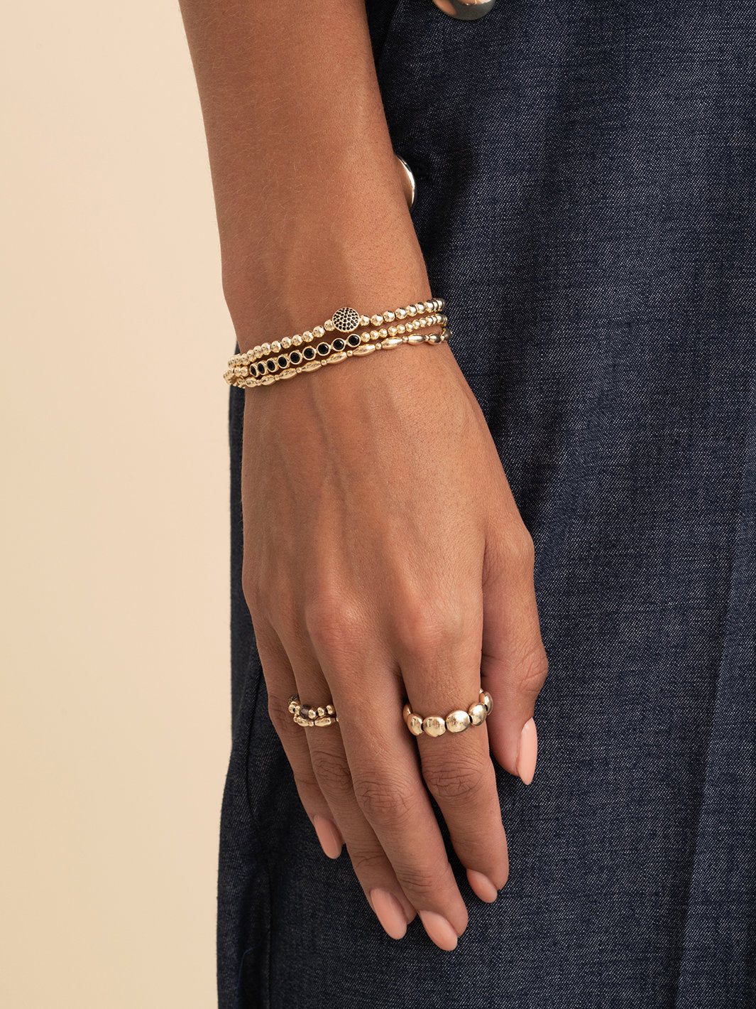 Disc Galaxy Armband Zirconia Zwart