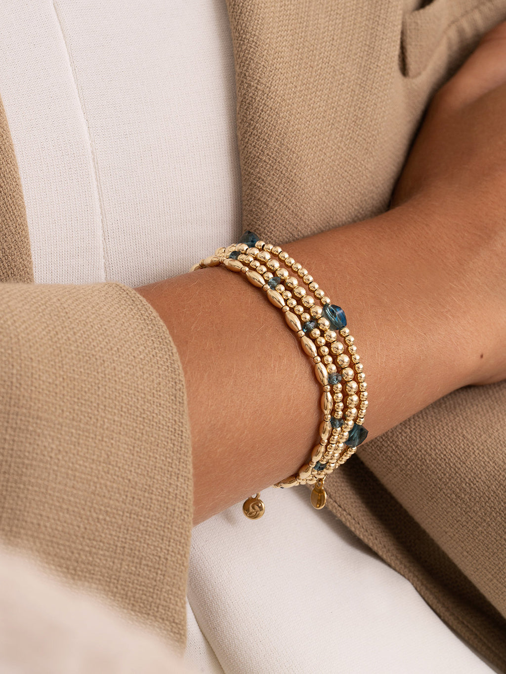 Reverse Roundel Armband Ocean Topaz Quartz