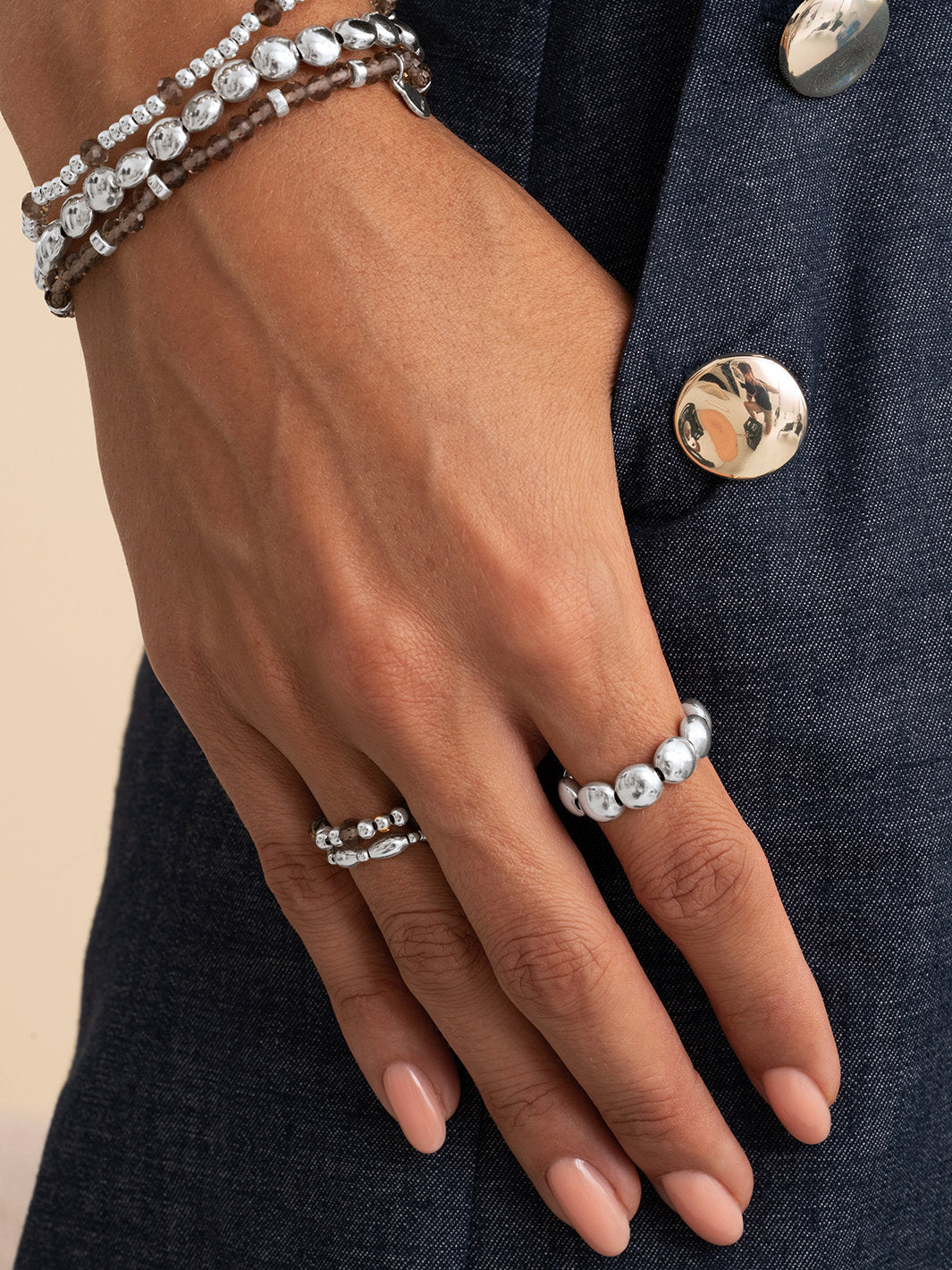 kralen-ring-facet-roundel-smoky-quartz