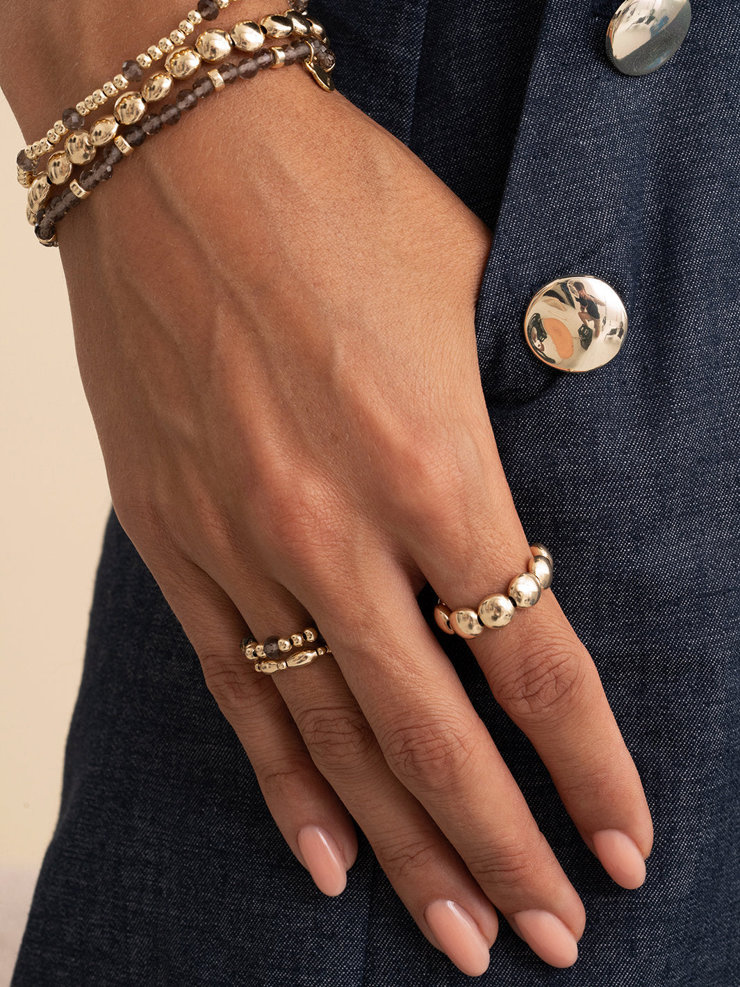 kralen-ring-facet-roundel-smoky-quartz