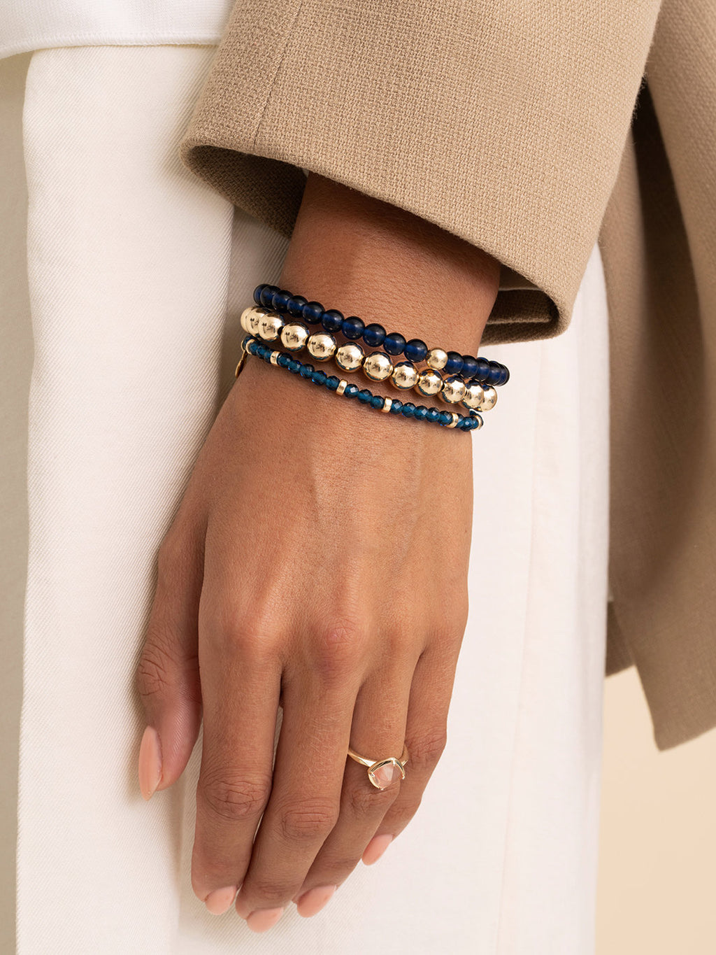 Saturn Armband Large Ocean Topaz Quartz