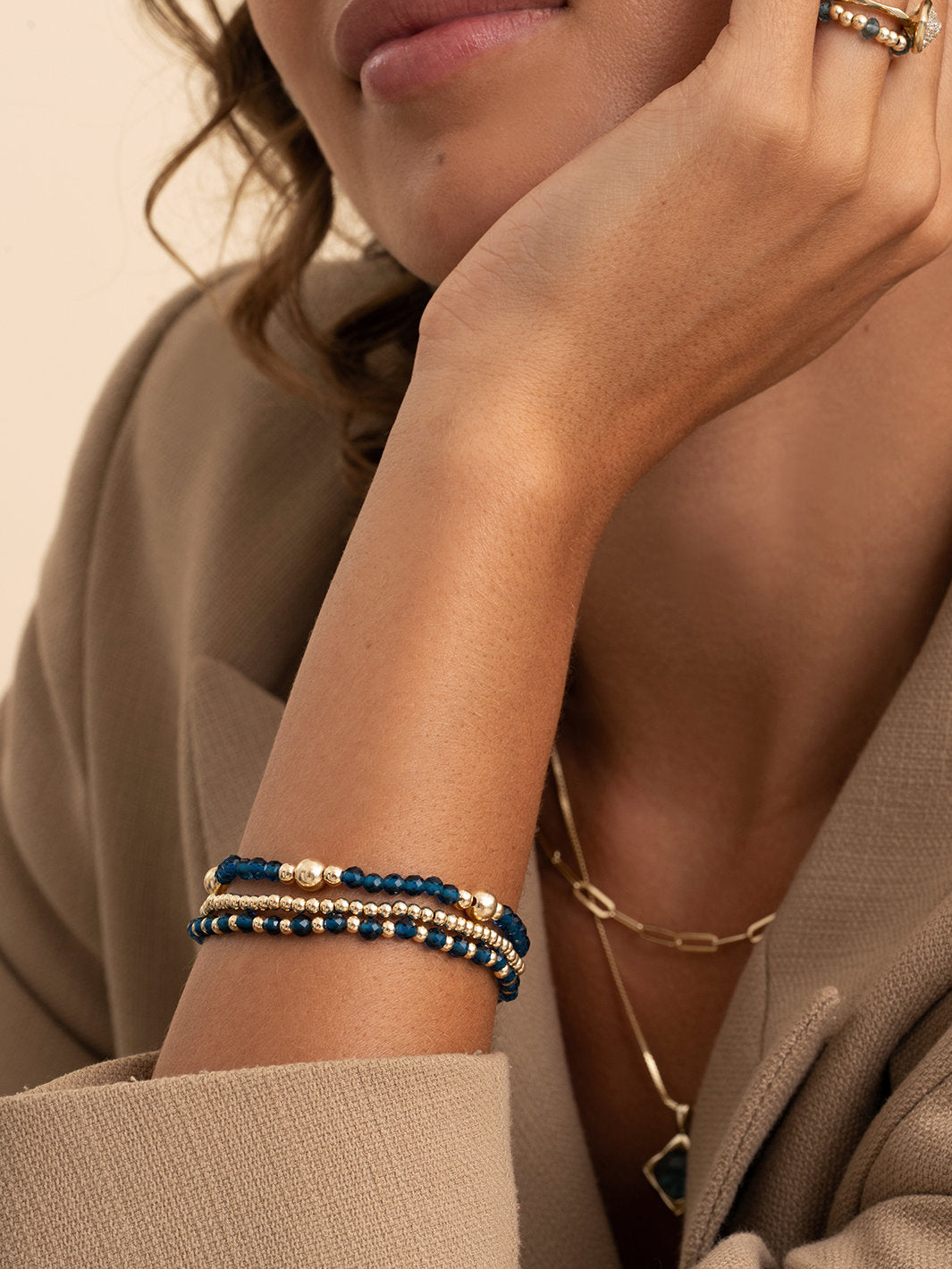 Bold Mix Armband Ocean Topaz Quartz