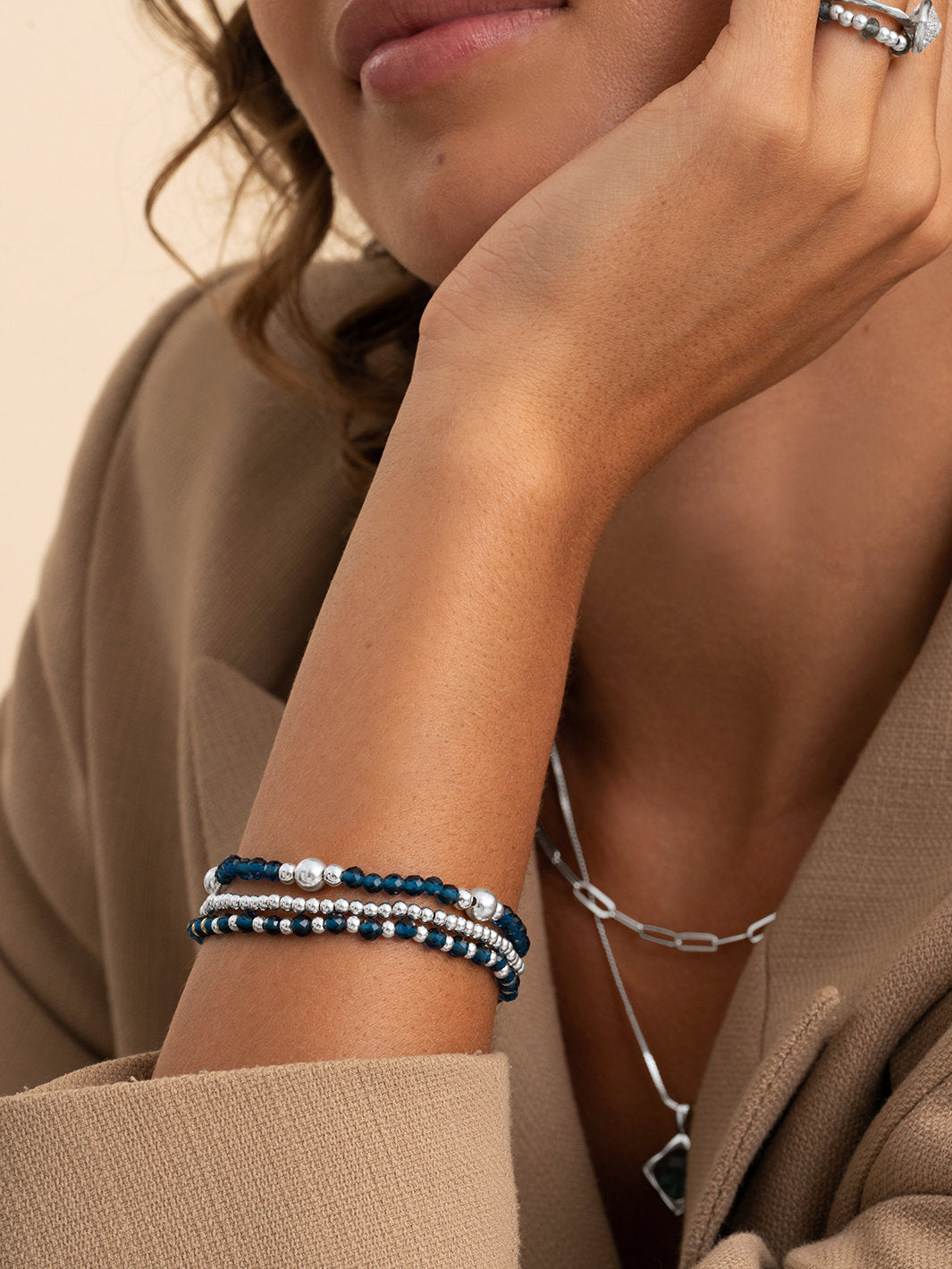 Bold Mix Armband Ocean Topaz Quartz
