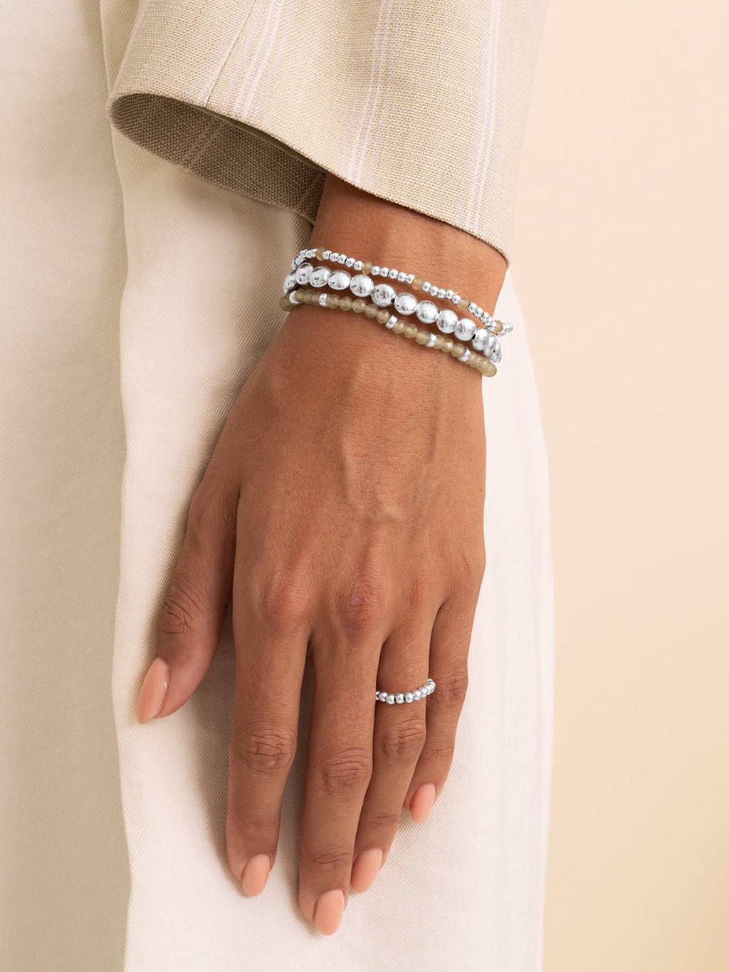 Reverse Roundel Armband Lime Jade