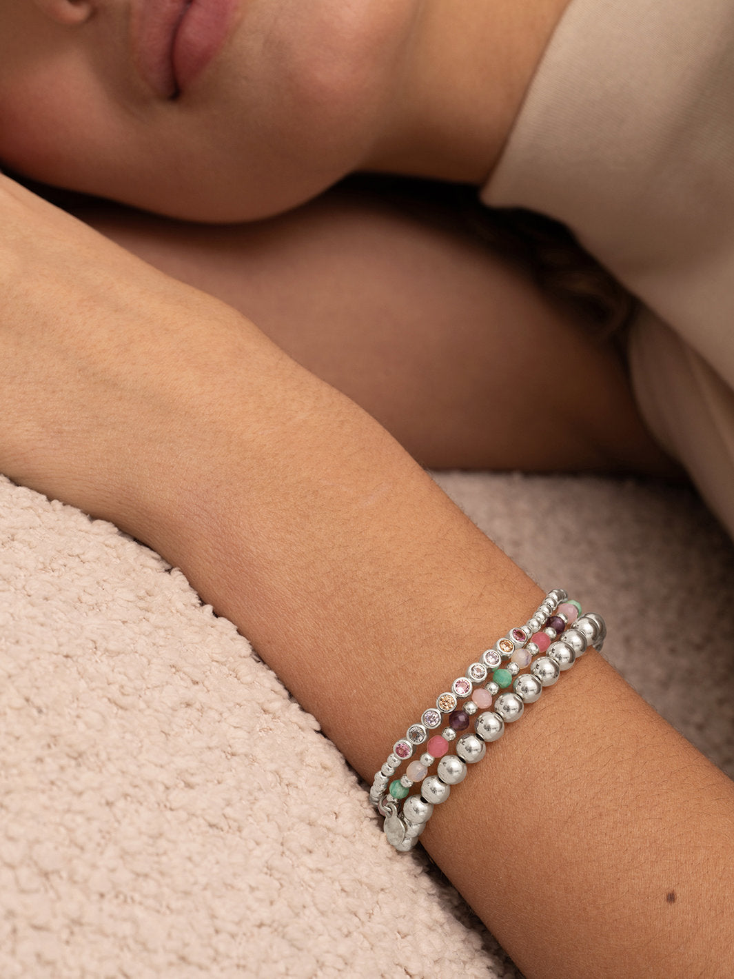 Crystal Tube Armband Zirconia Multicoloured - Pastel
