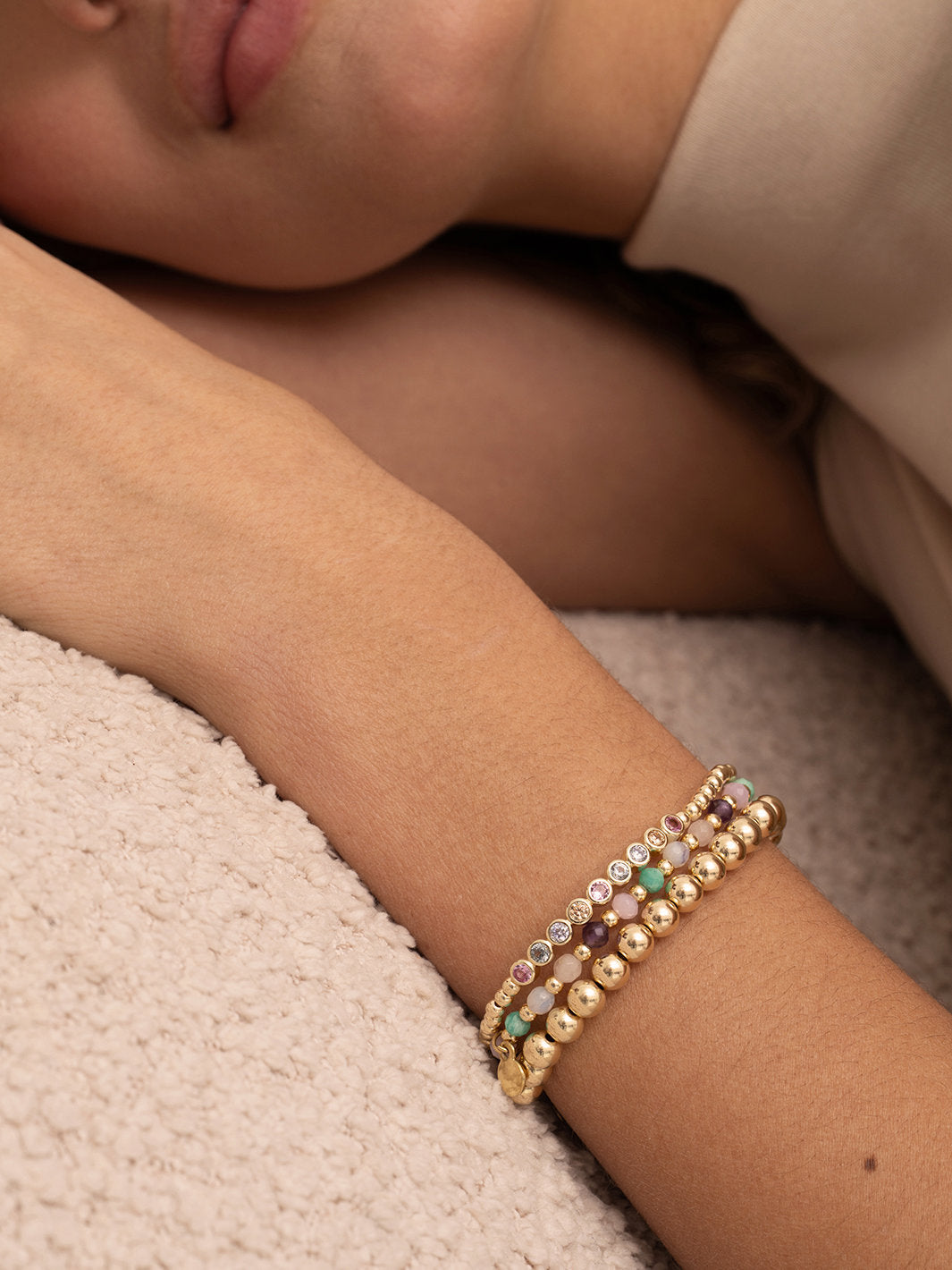Crystal Tube Armband Zirconia Multicoloured - Pastel