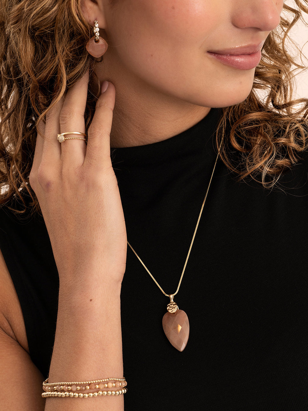 Pendant Edelsteen Blossom Sunstone - Pendant Edelsteen Blossom Sunstone