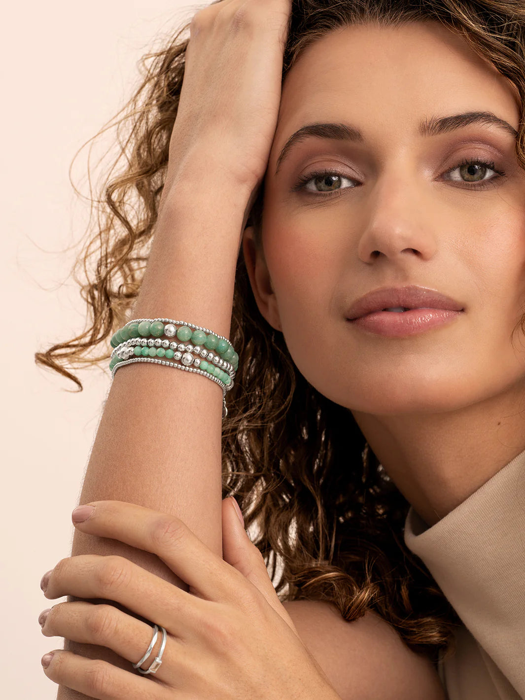 Bold Mix Armband Rich Green Amazonite