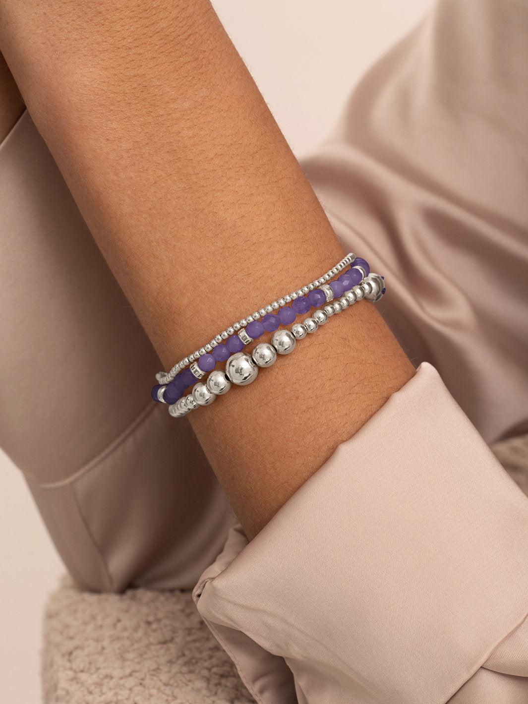 Roundel Interstellar Armband Amethyst - 0.00 / 0.00 / Gold Plated