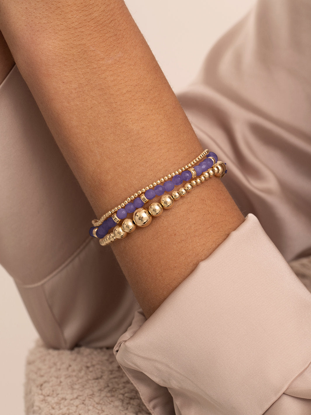 Roundel Interstellar Armband Amethyst - 0.00 / 0.00 / Gold Plated
