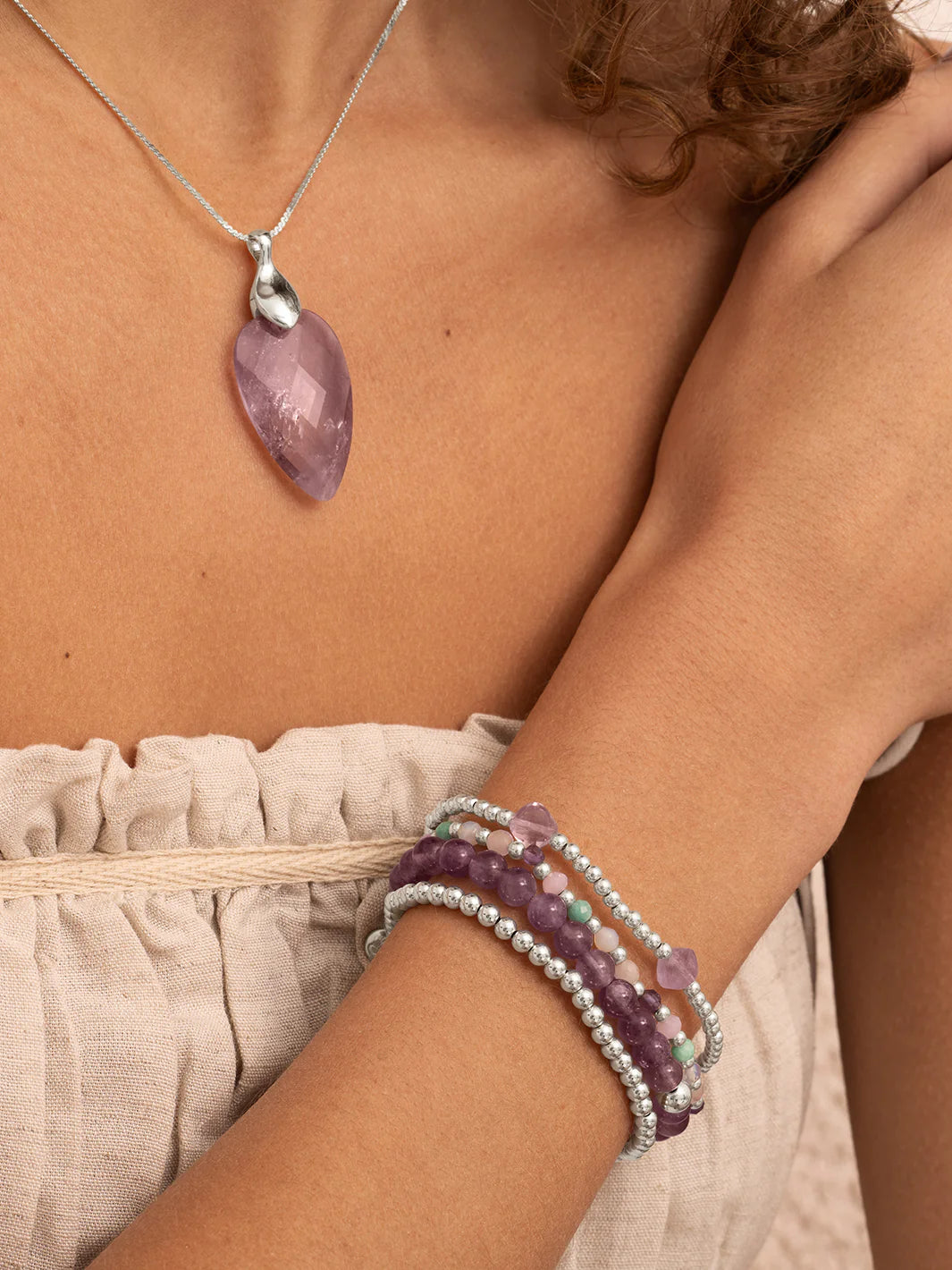 Saturn Armband Large Amethyst