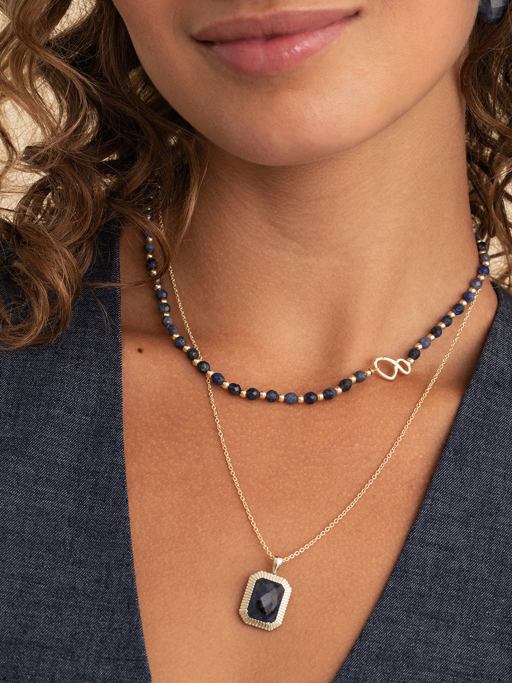 Baguette Pendant Sodalite