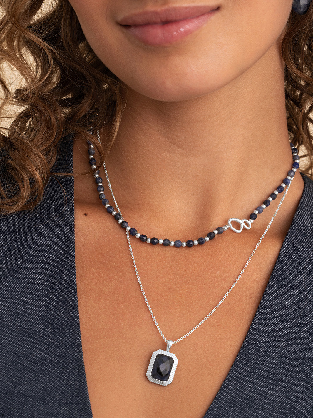 Baguette Pendant Sodalite