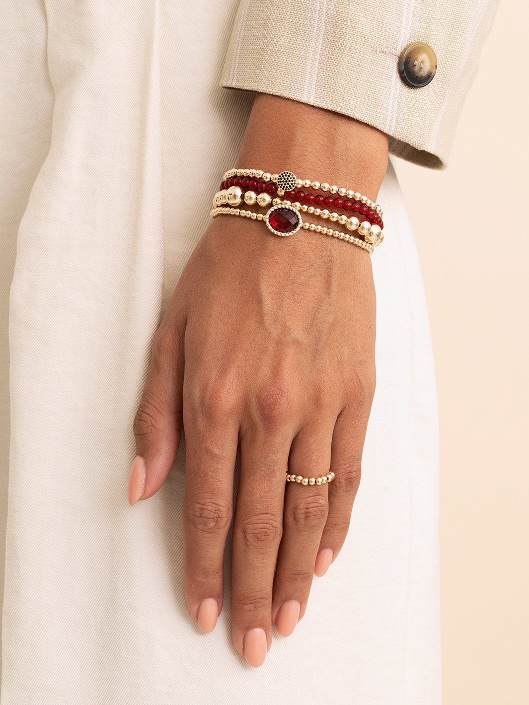 Twist Armband Ruby Quartz