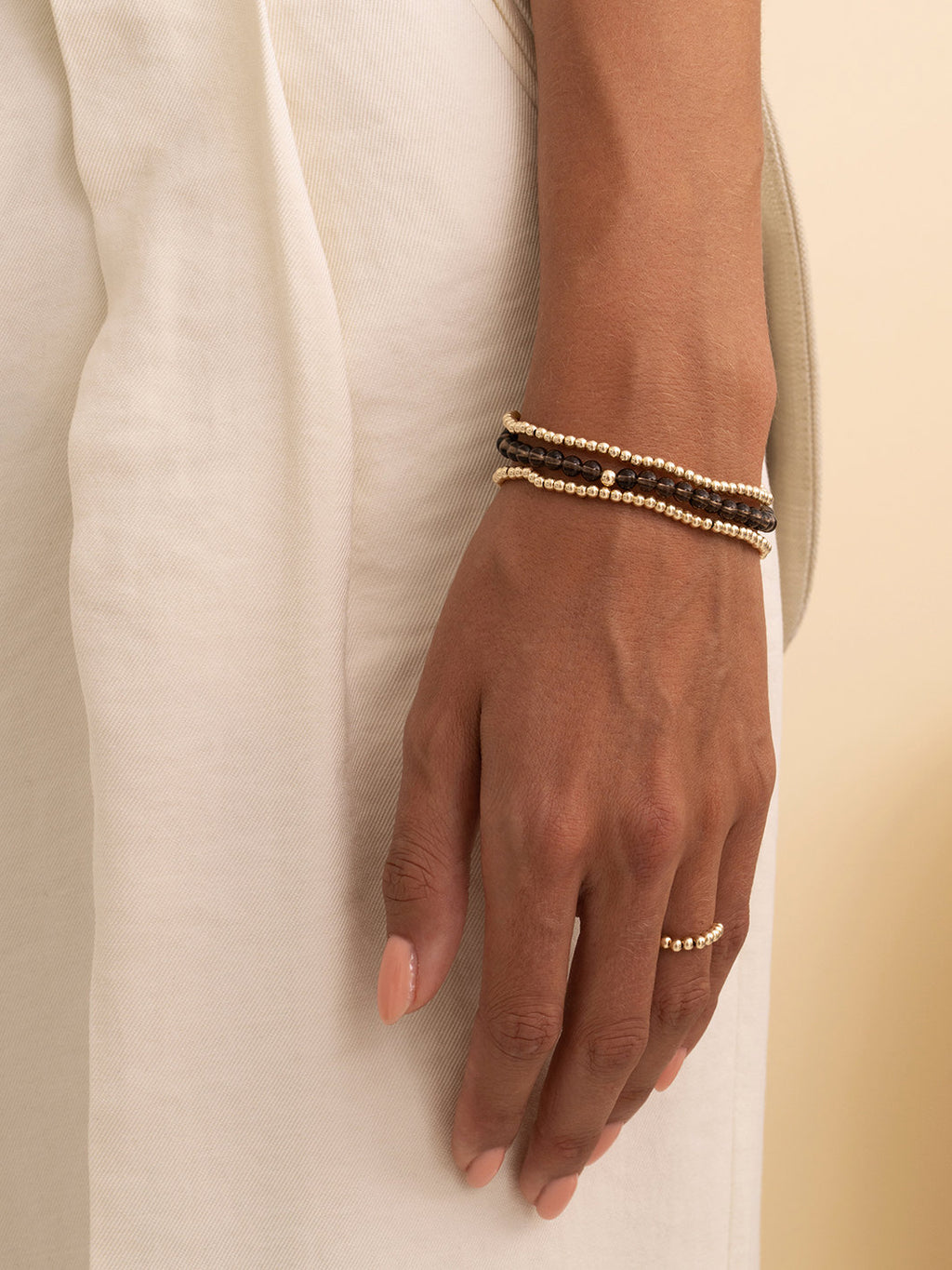Saturn Armband Small Smoky Quartz