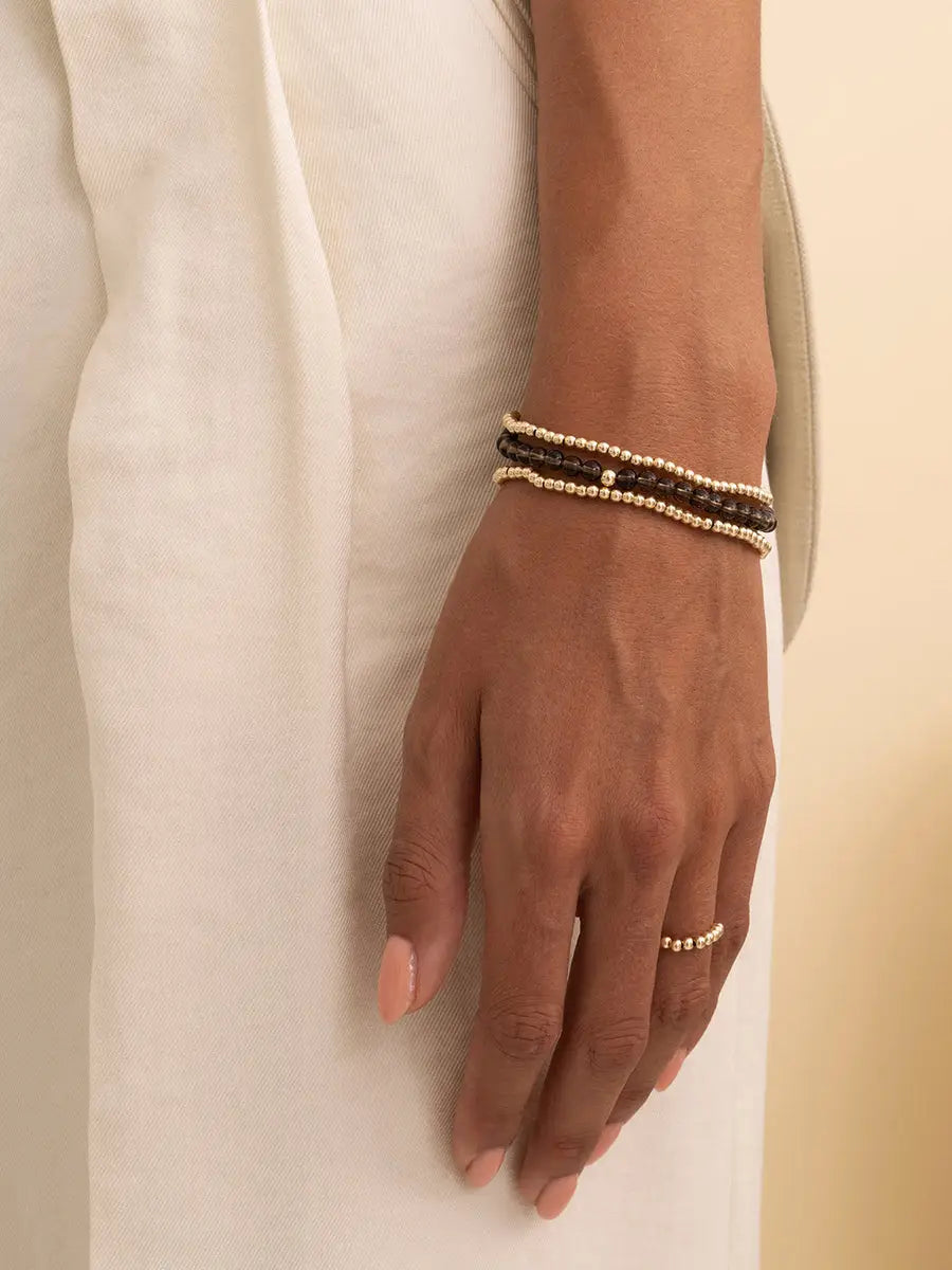 Saturn Armband Small Smoky Quartz