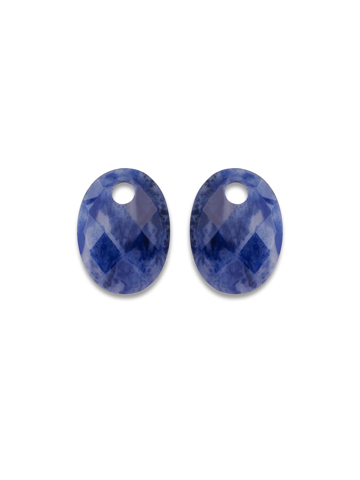Oorbel Edelstenen Medium Oval Sodalite