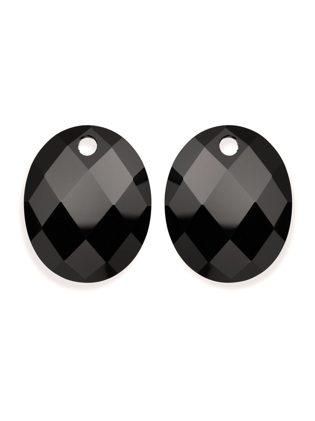 Oorbel Edelstenen Large Oval Onyx