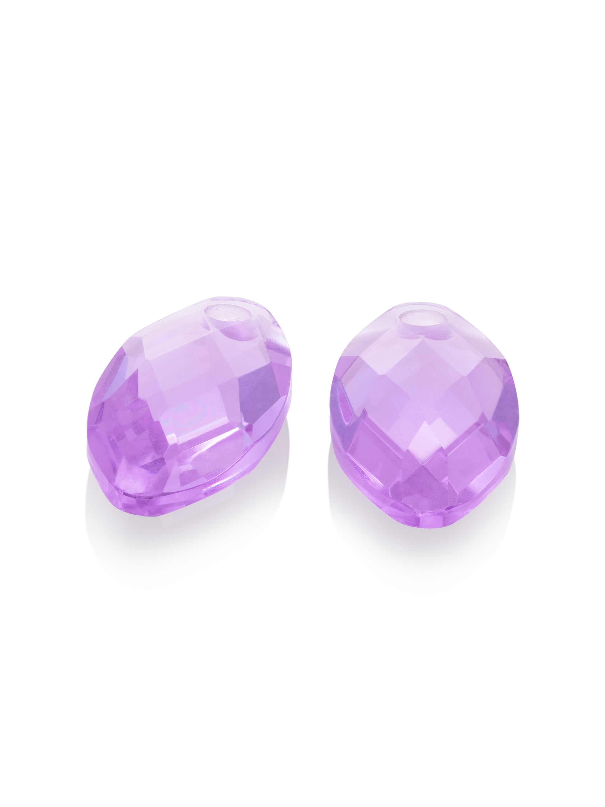 Oorbel Edelstenen Leaf Violet Quartz