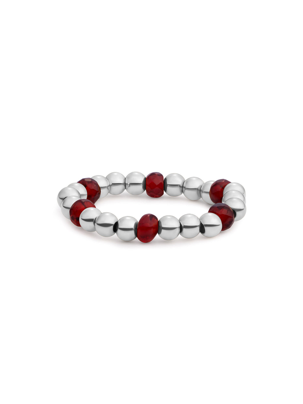 Kralen Ring Facet Roundel Ruby Quartz