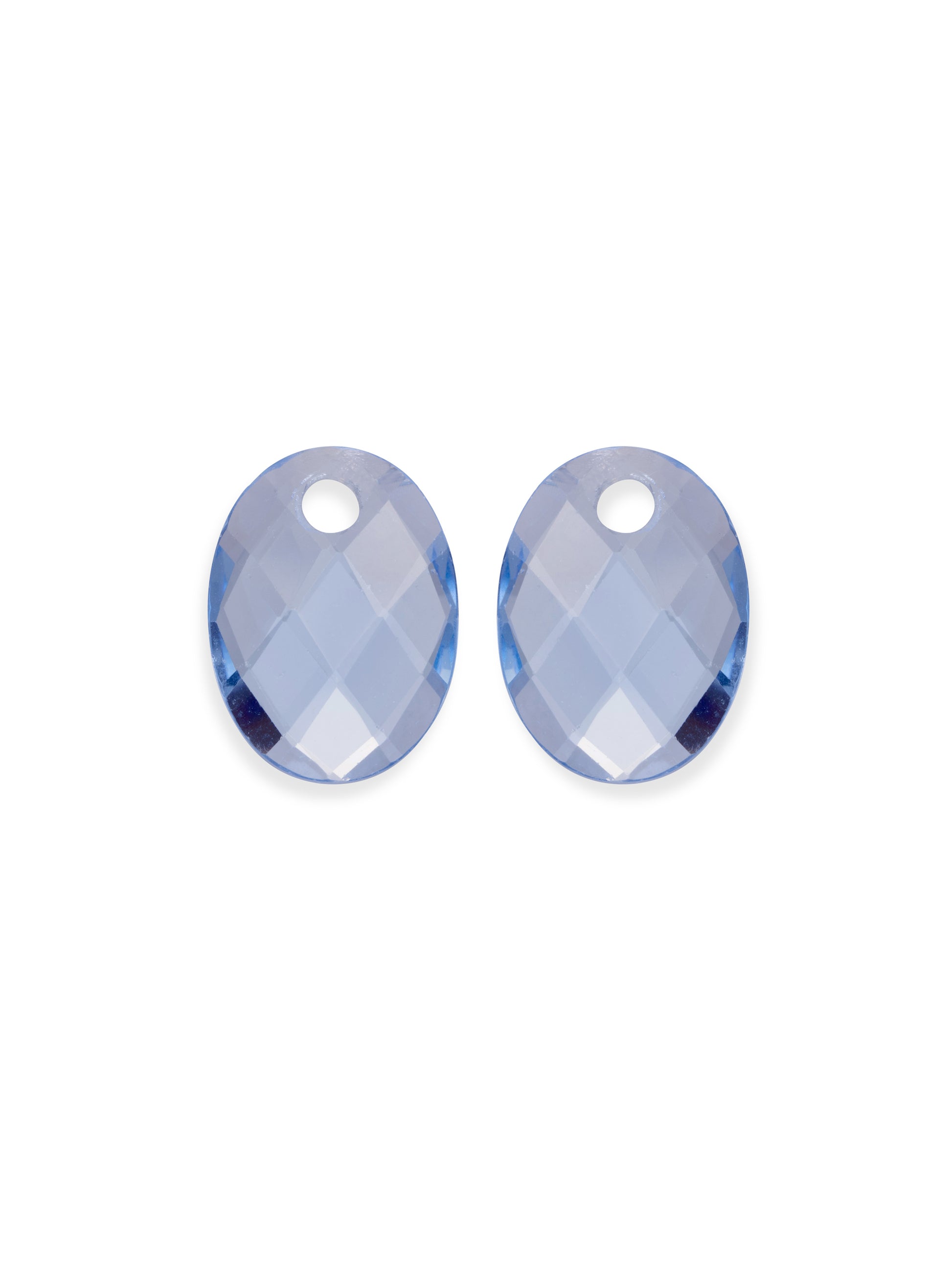 Oorbel Edelstenen Medium Oval Aquamarine