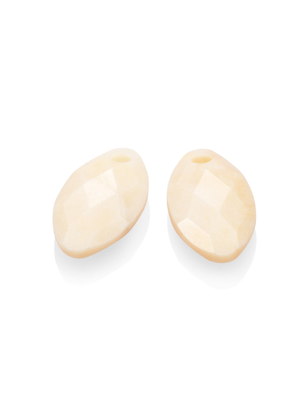 Oorbel Edelstenen Leaf Beige Agate