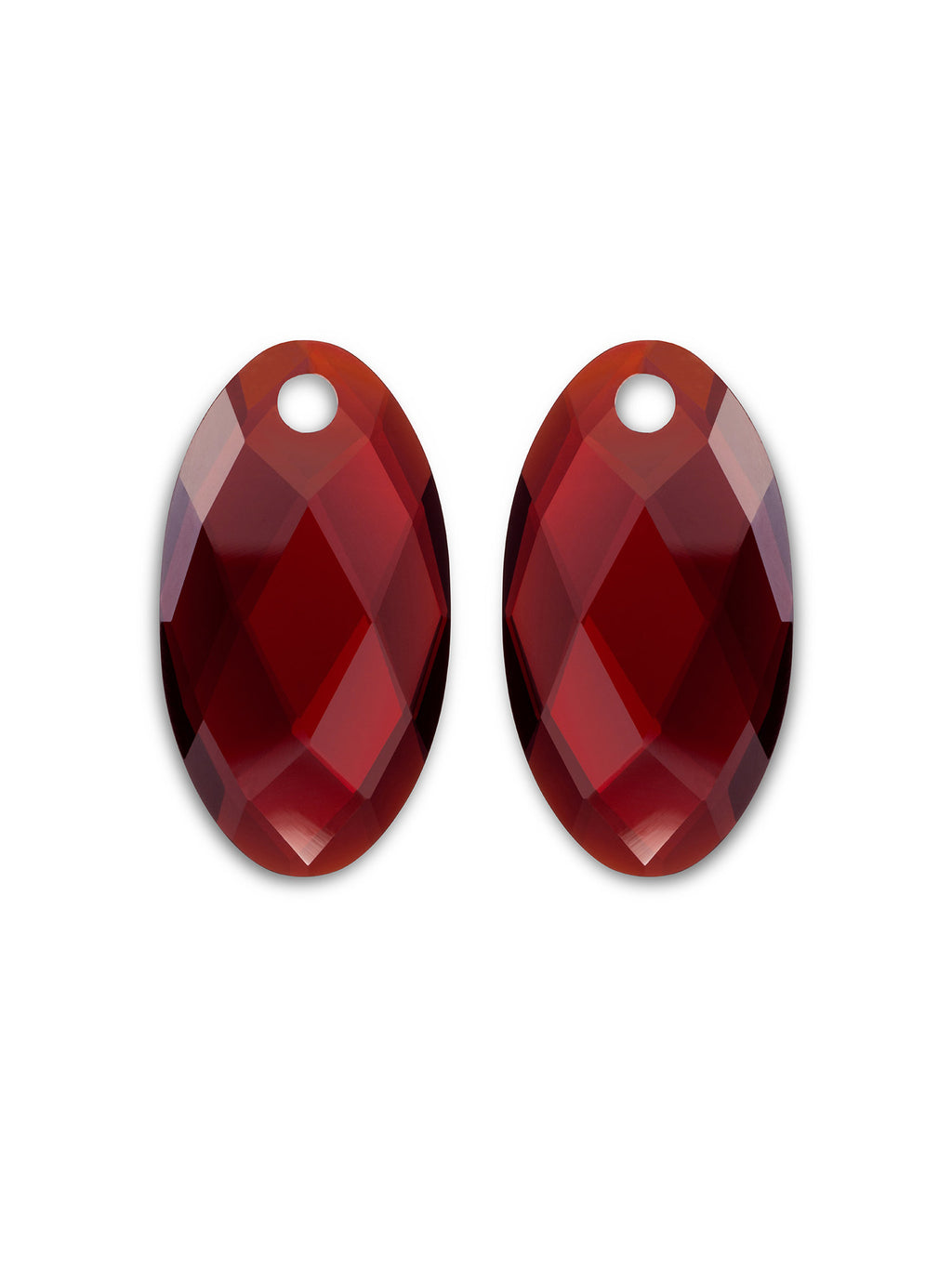 Oorbel Edelstenen Large Leaf Ruby Quartz