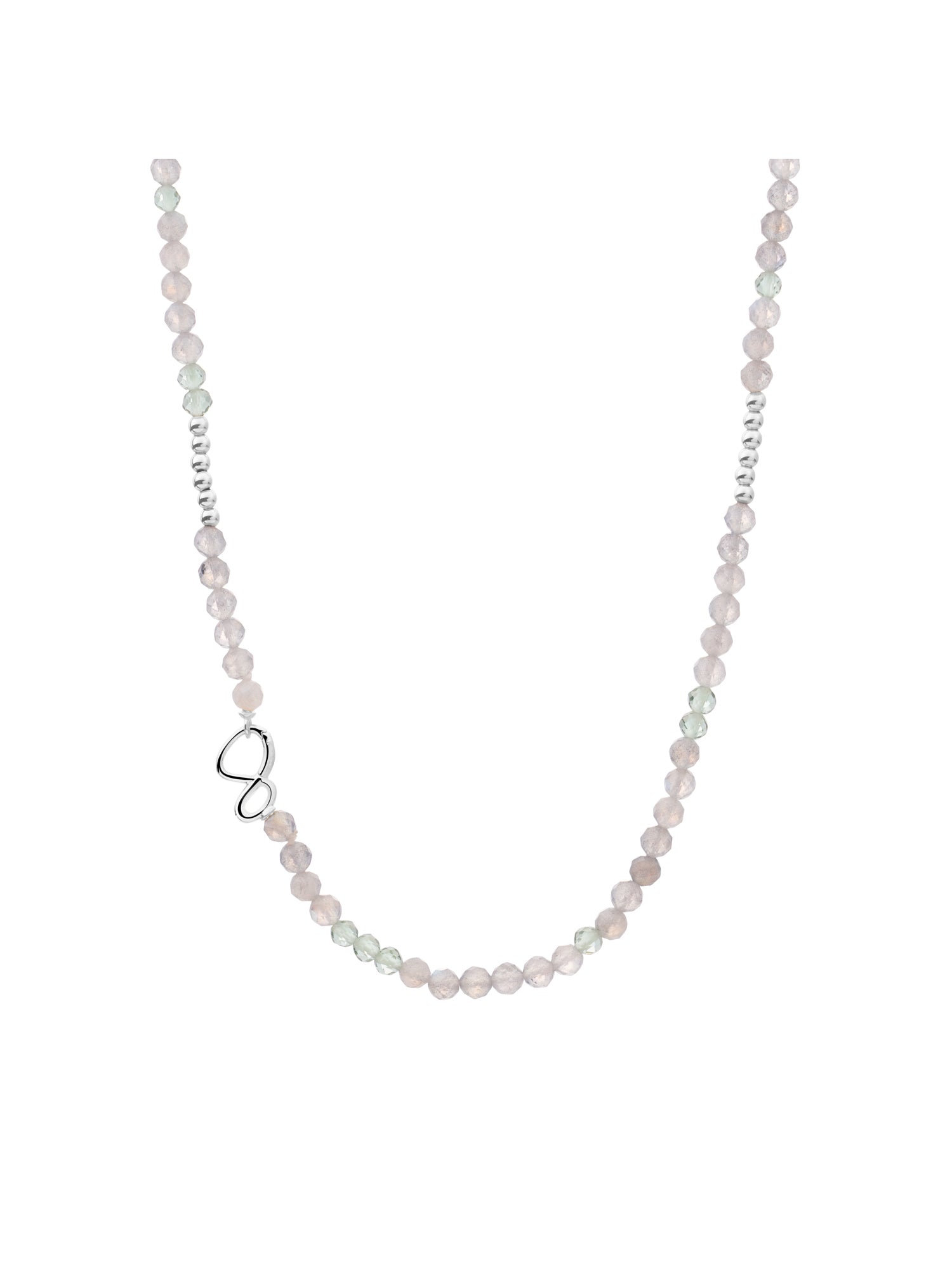 Link Ketting Labradorite | Green Amethyst