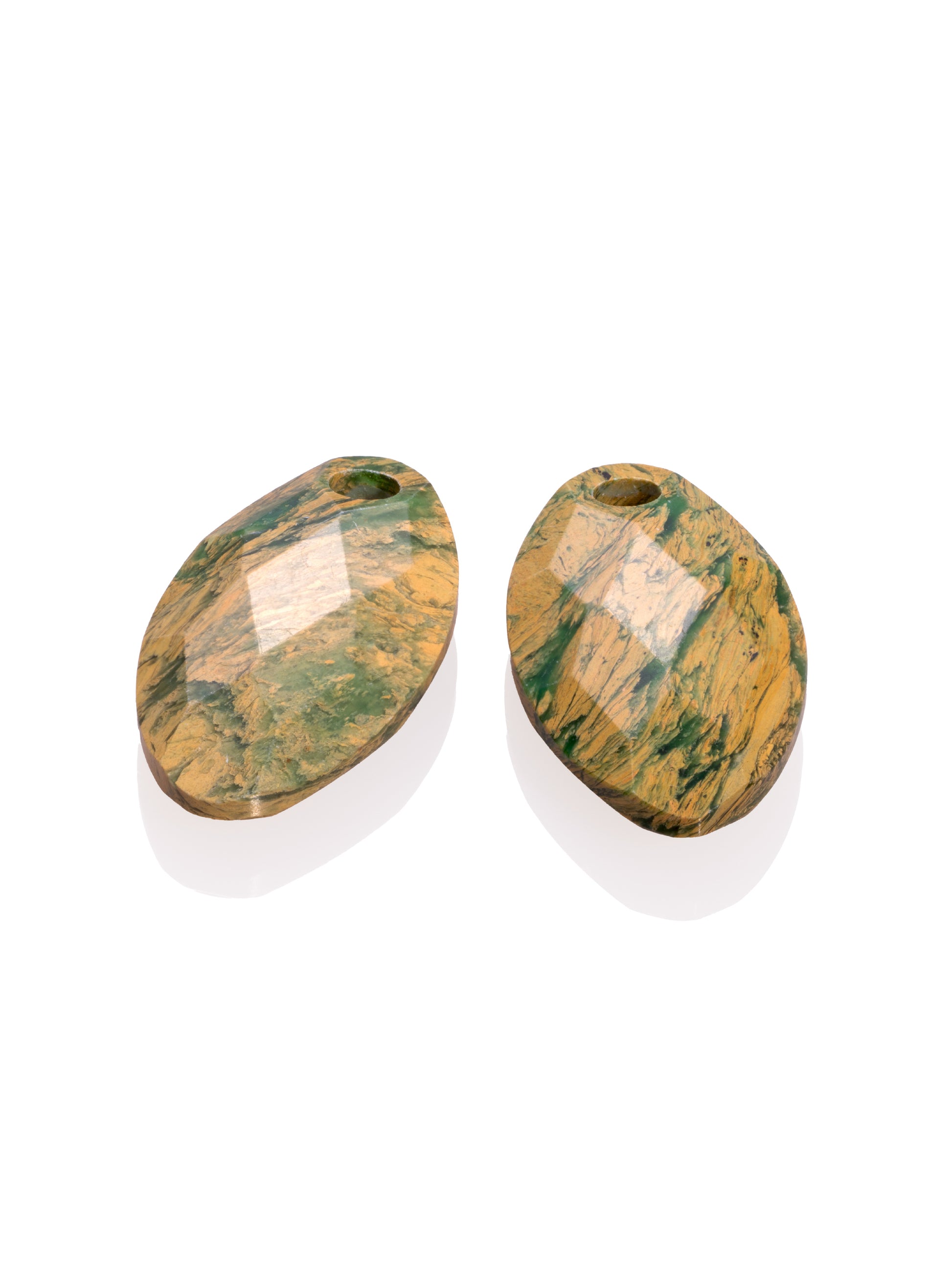 Oorbel Edelstenen Hidden Gem Leaf Ya'an Green Jade