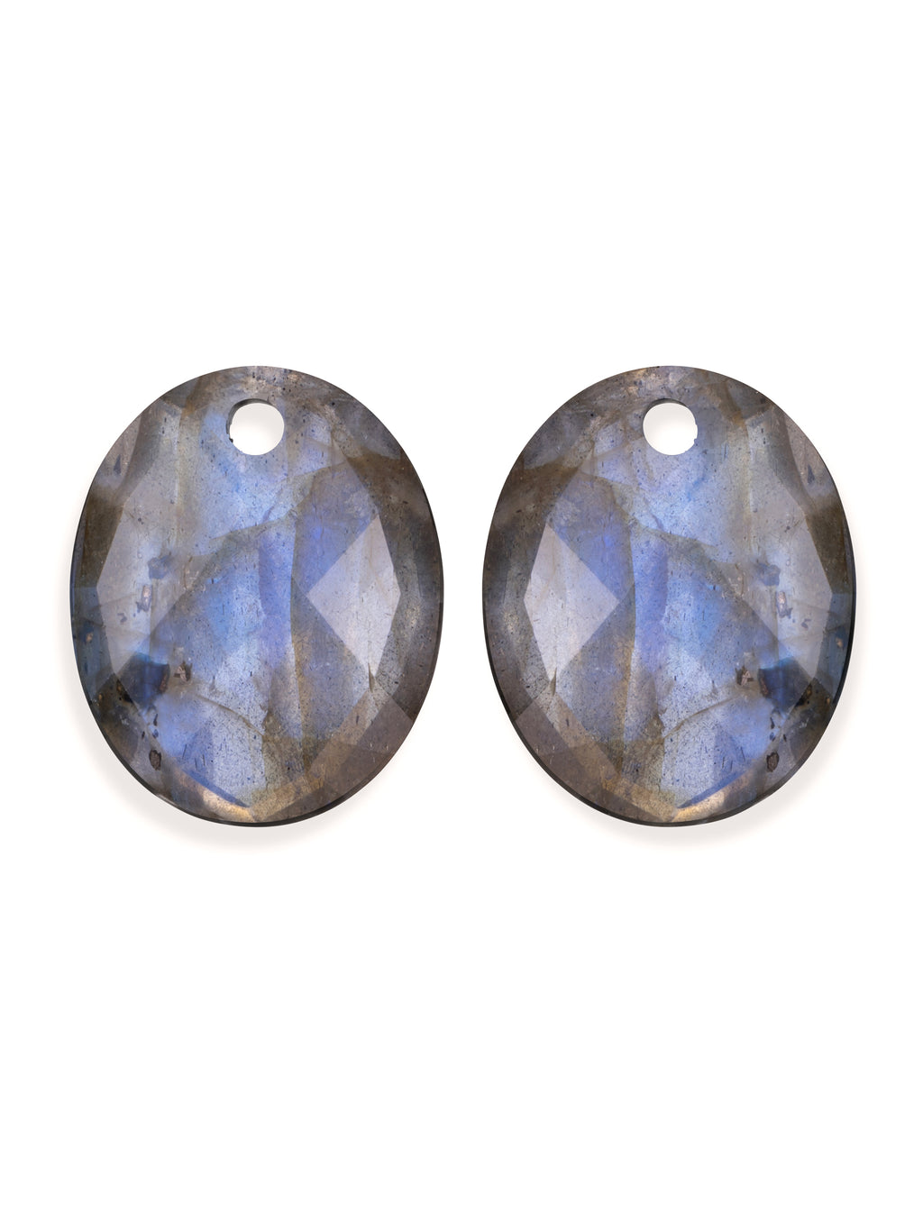 Oorbel Edelstenen Large Oval Labradorite