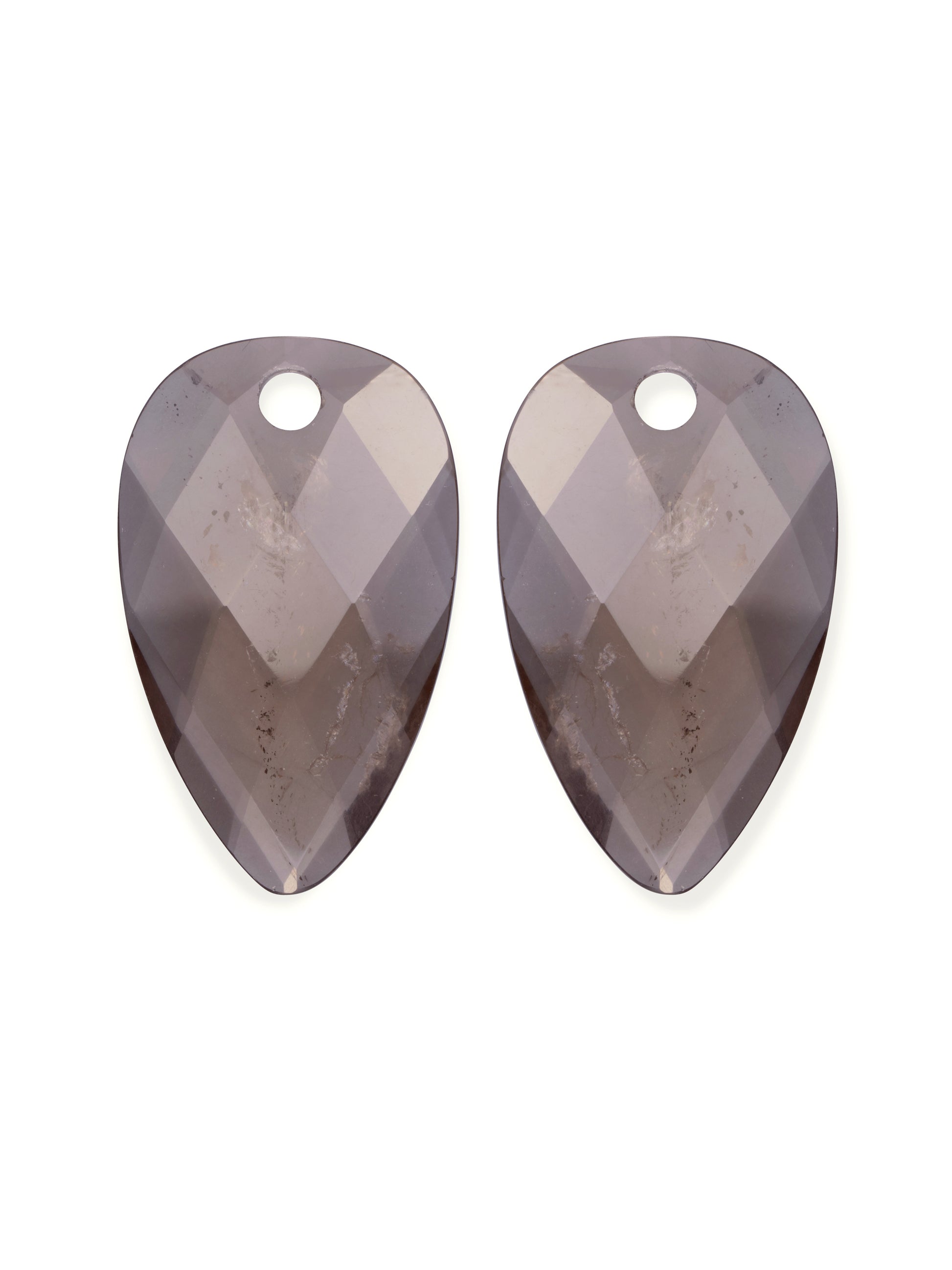 Oorbel Edelstenen Blossom Facet Smoky Quartz