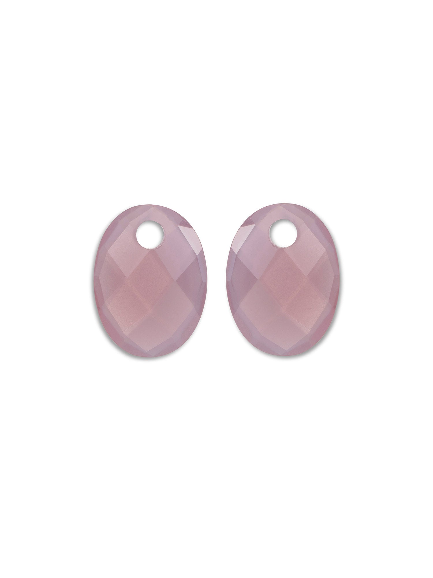 Oorbel Edelstenen Medium Oval Pink Opalite