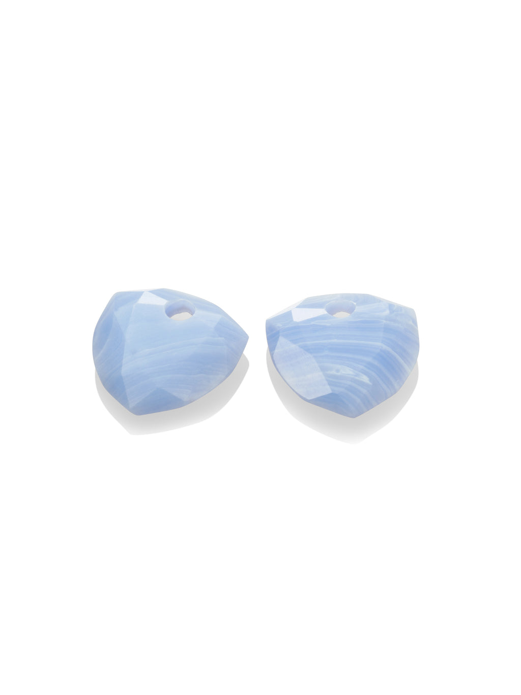Oorbel Edelstenen Trillion Cut Blue Lace Agate