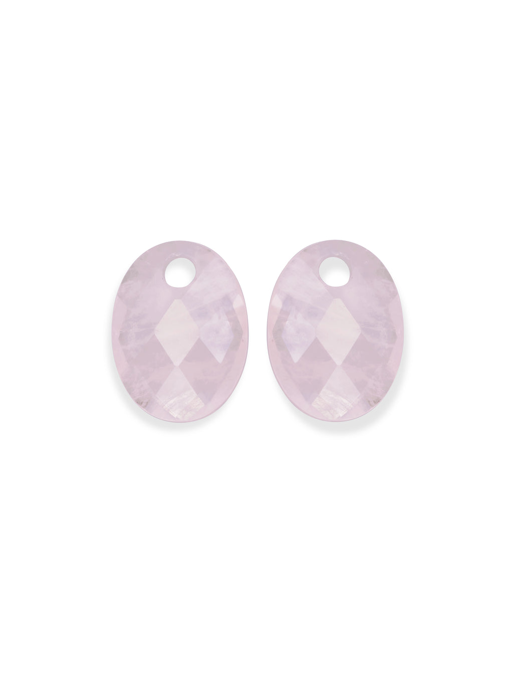 Oorbel Edelstenen Medium Oval Rose Quartz