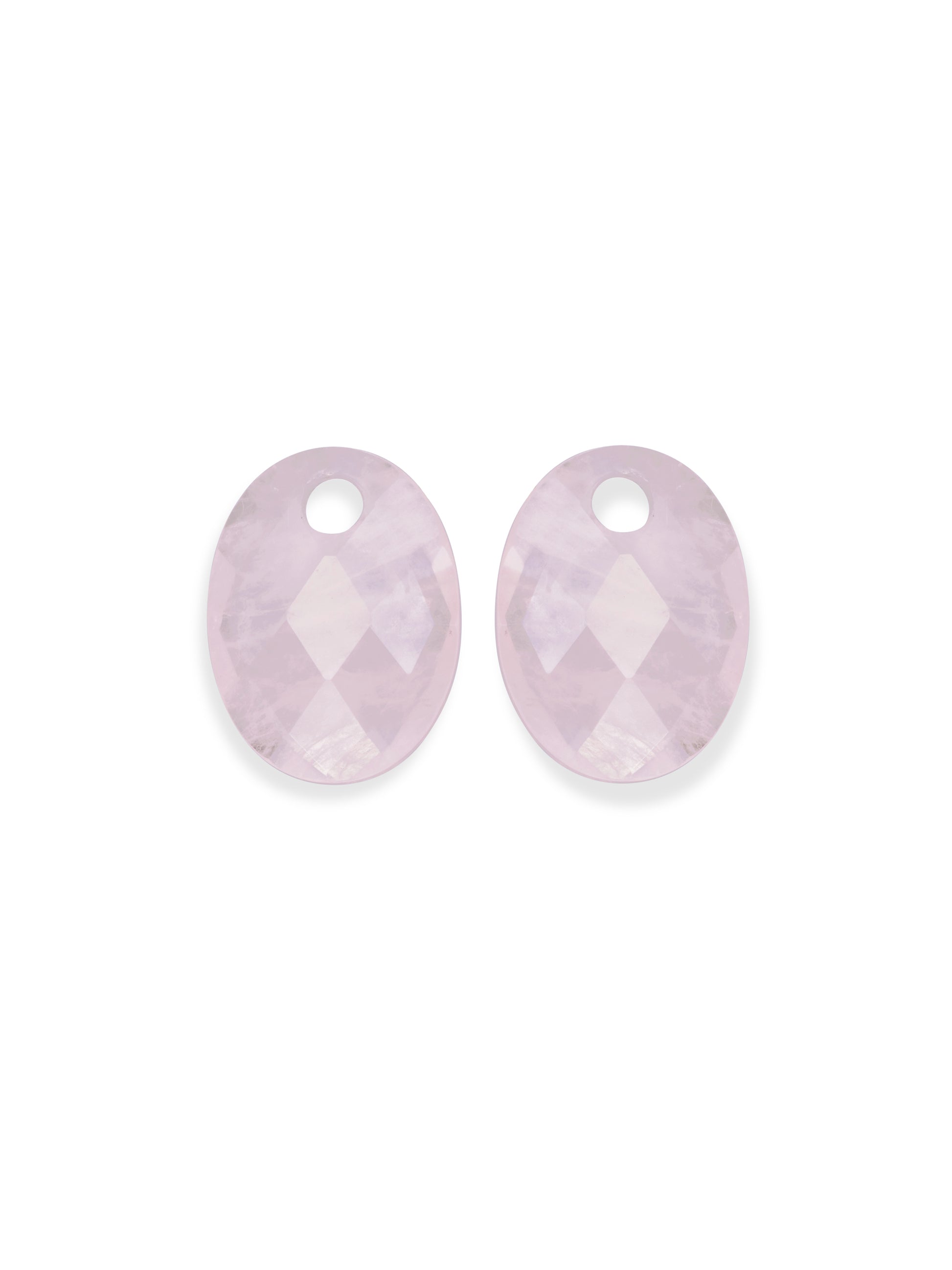 Oorbel Edelstenen Medium Oval Rose Quartz