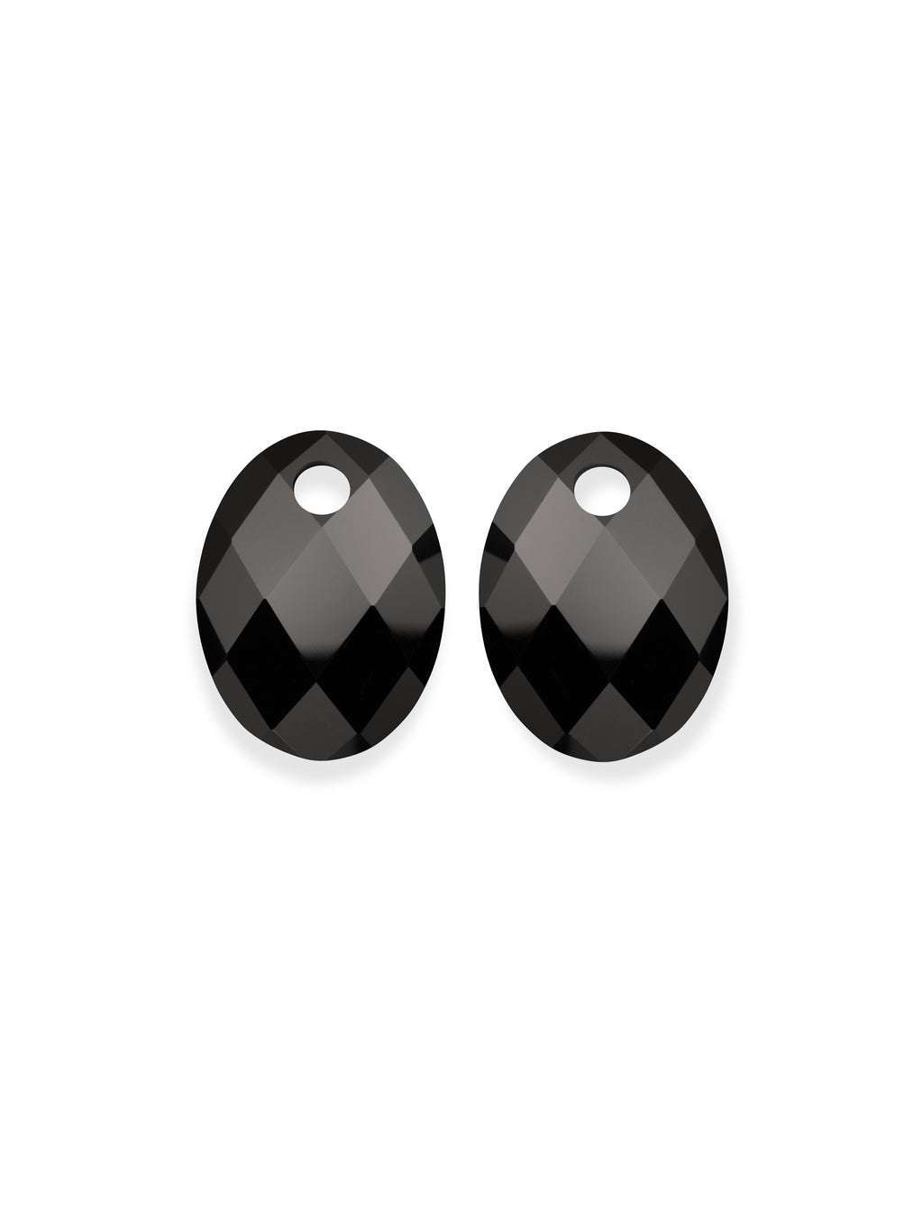 Oorbel Edelstenen Medium Oval Onyx