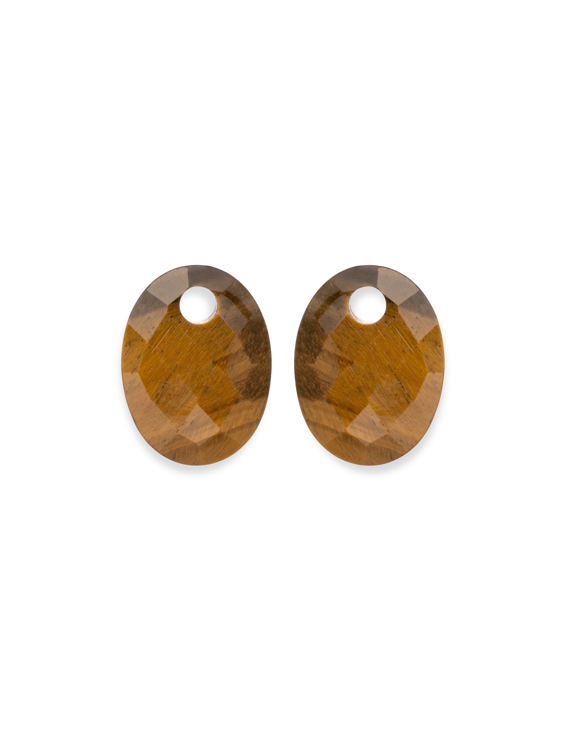 Oorbel Edelstenen Medium Oval Tiger Eye