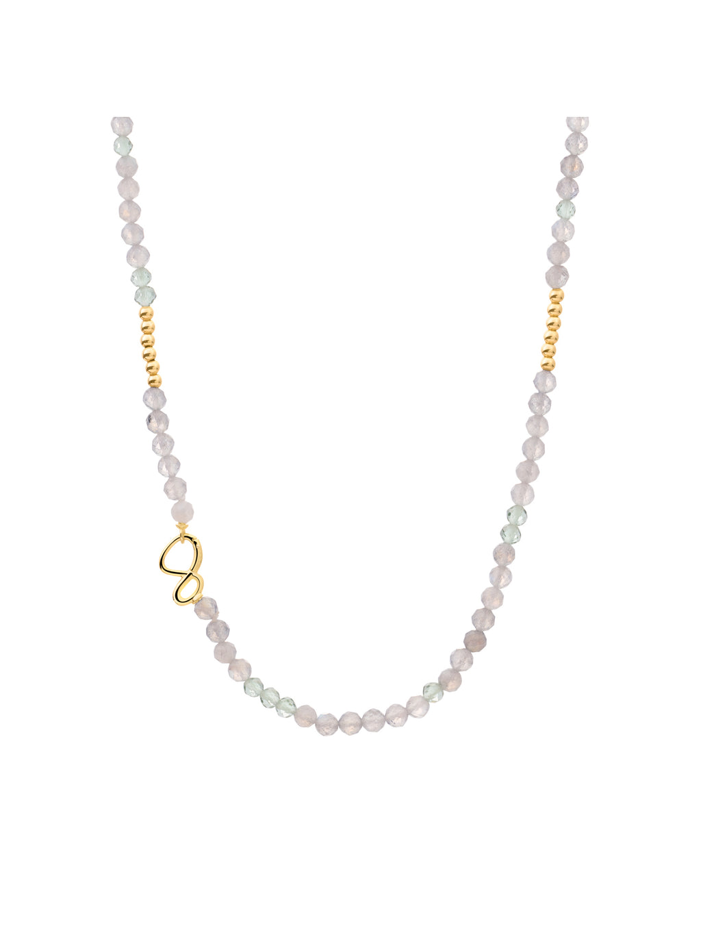 Link Ketting Labradorite | Green Amethyst