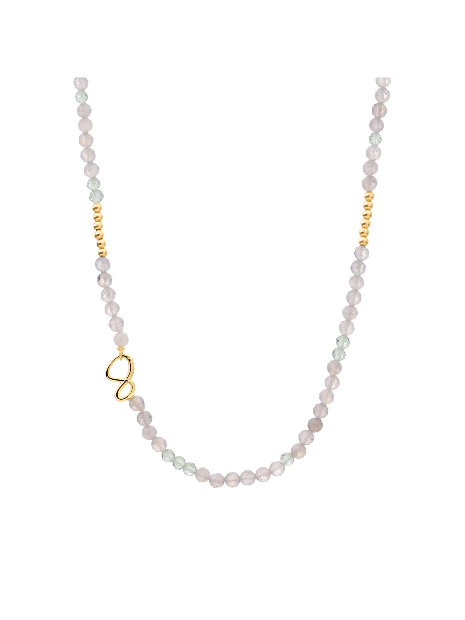 Link Ketting Labradorite | Green Amethyst