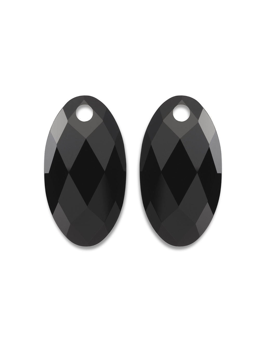 Oorbel Edelstenen Large Leaf Onyx