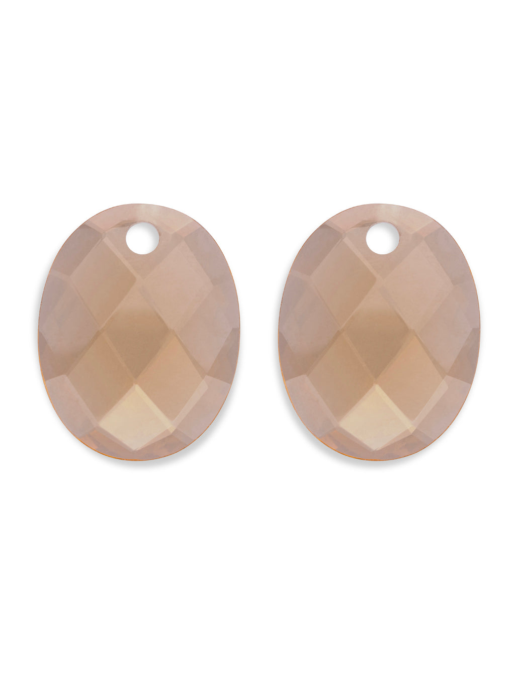 Oorbel Edelstenen Large Oval Light Citrine Quartz