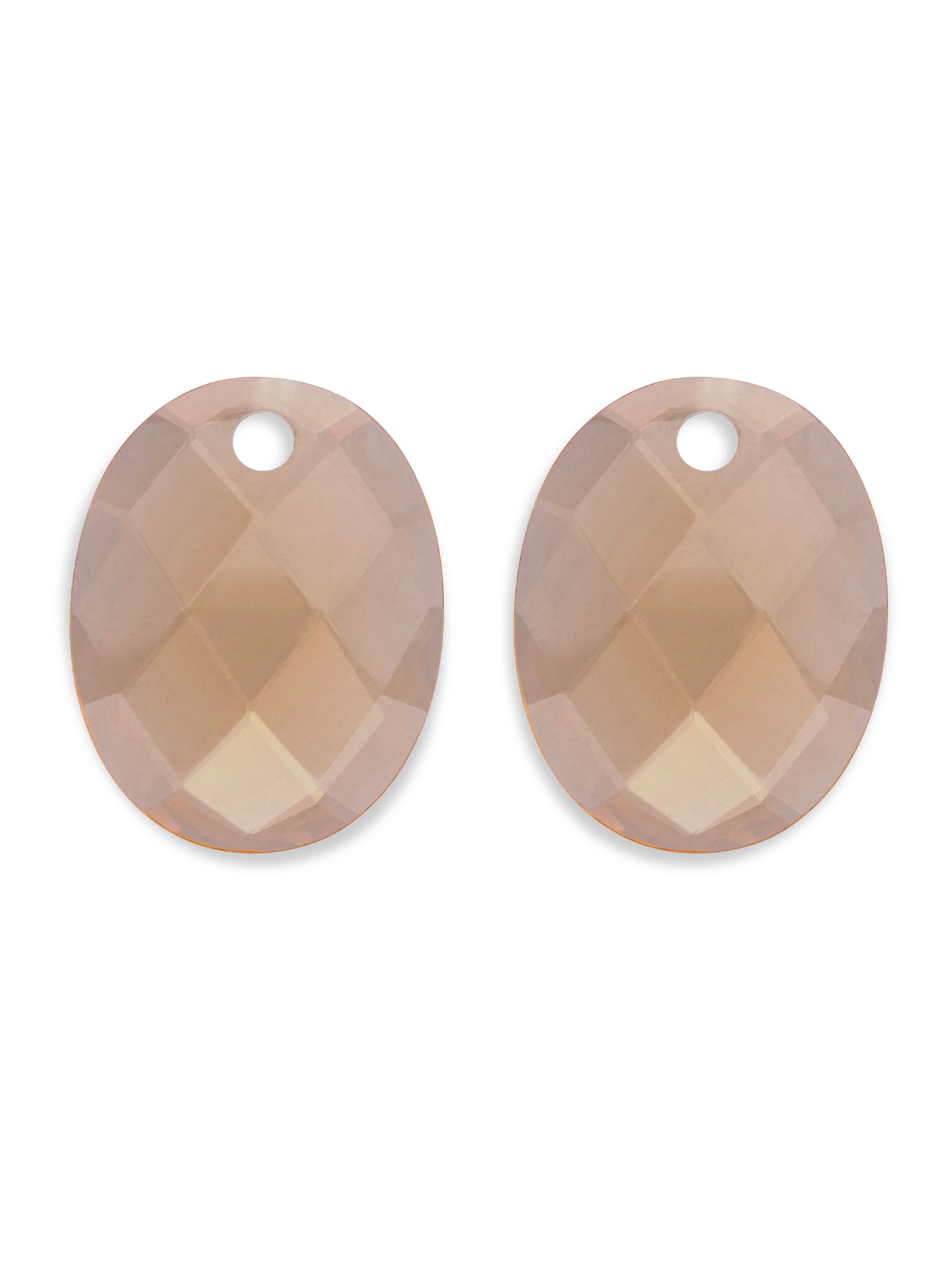 Oorbel Edelstenen Large Oval Light Citrine Quartz