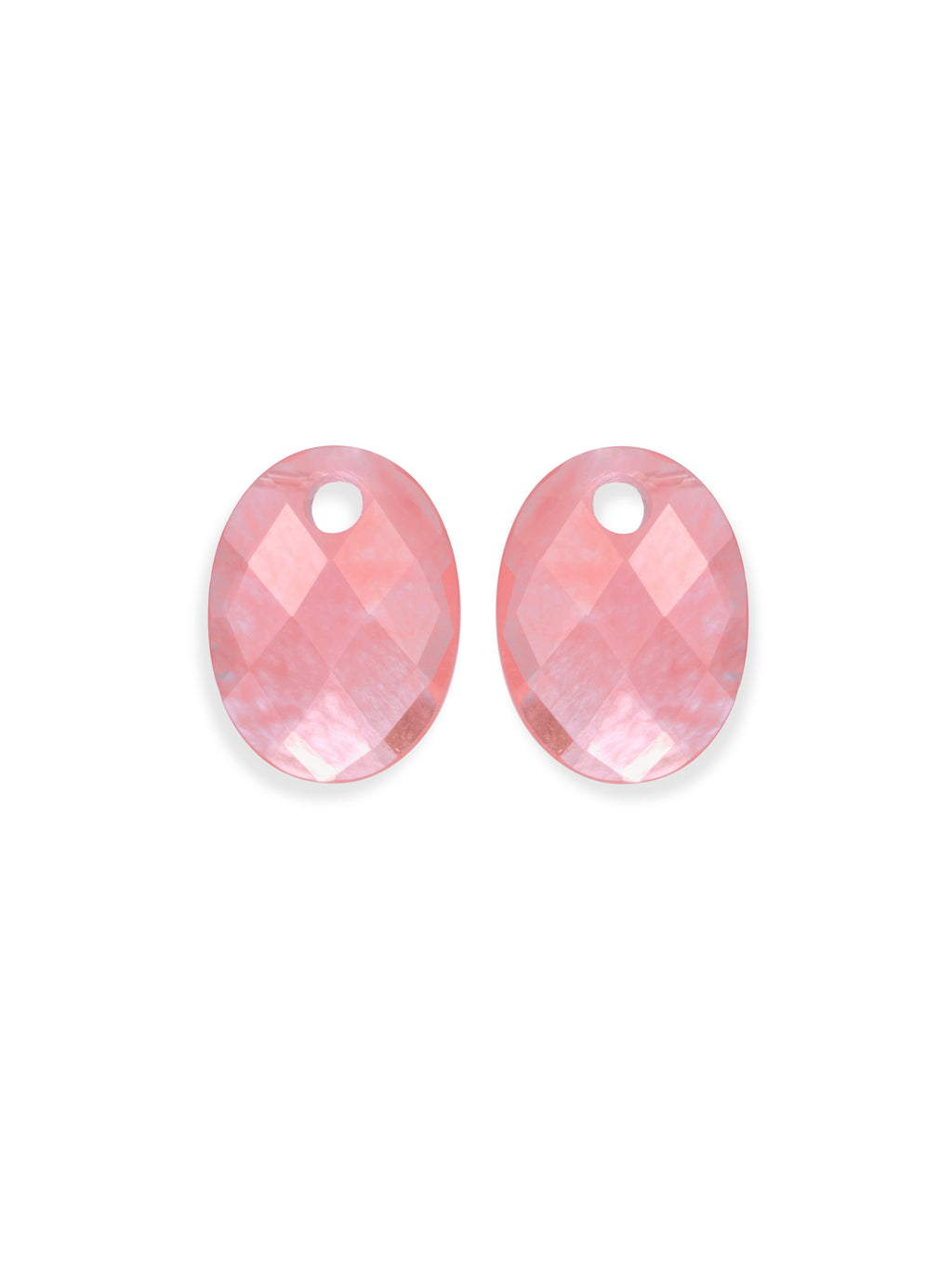 Oorbel Edelstenen Medium Oval Cherry Quartz