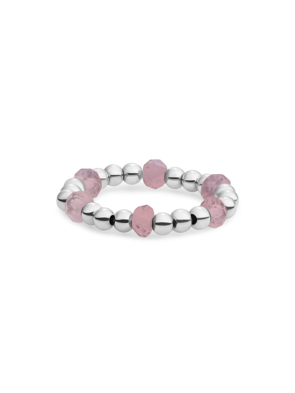 Kralen Ring Facet Roundel Pink Opalite