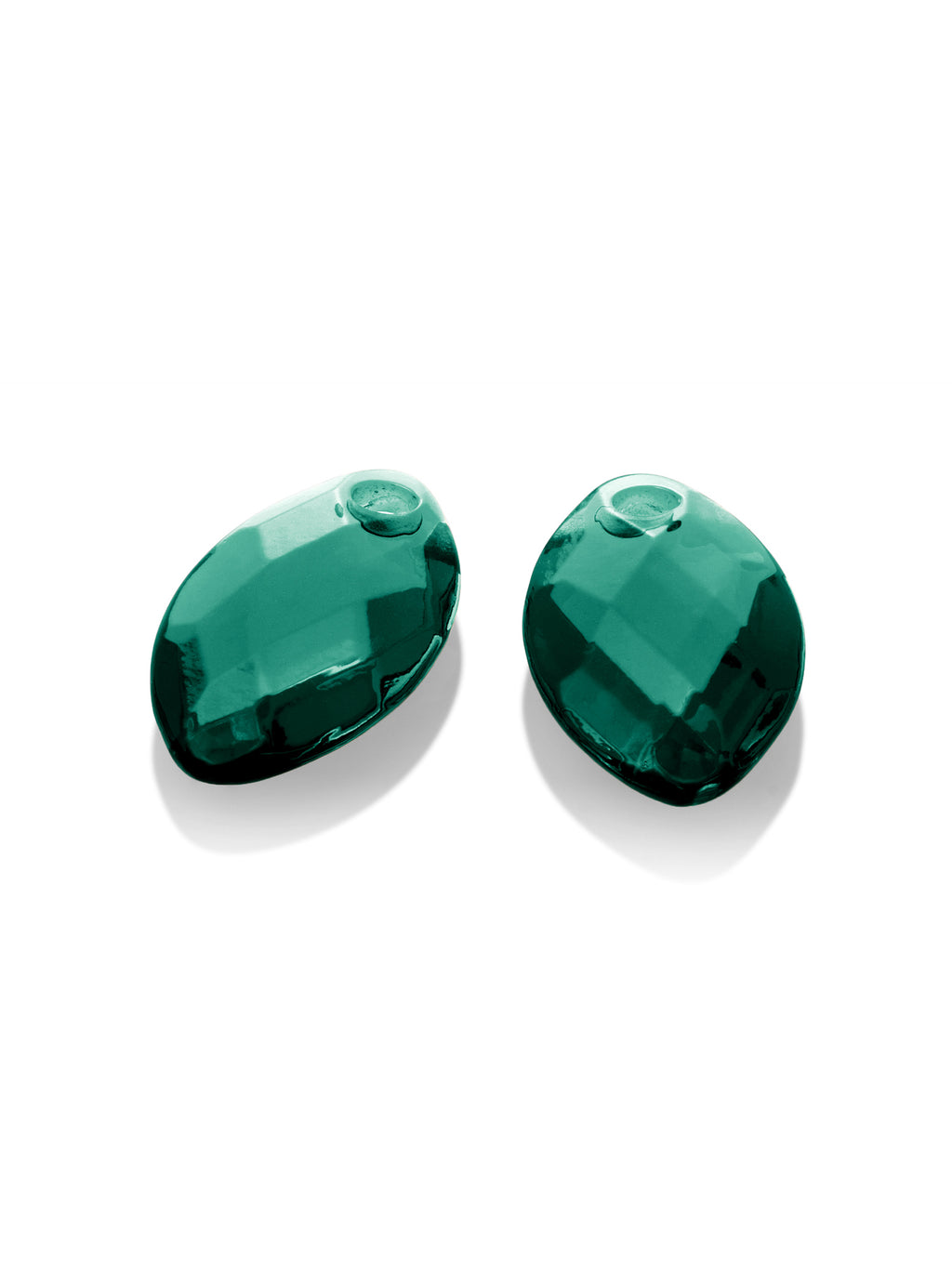 Oorbel Edelstenen Leaf Petrol Green Quartz
