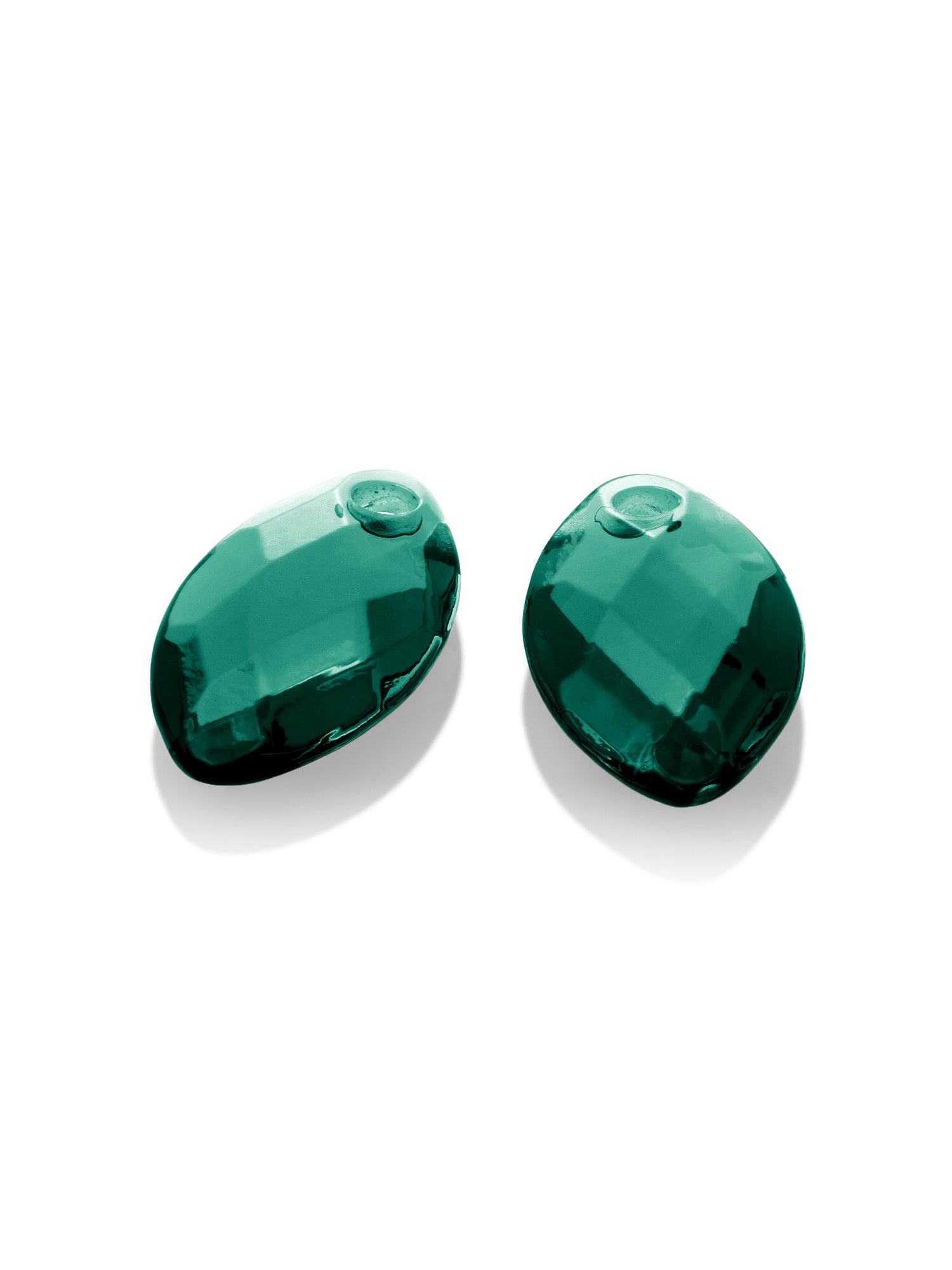Oorbel Edelstenen Leaf Petrol Green Quartz
