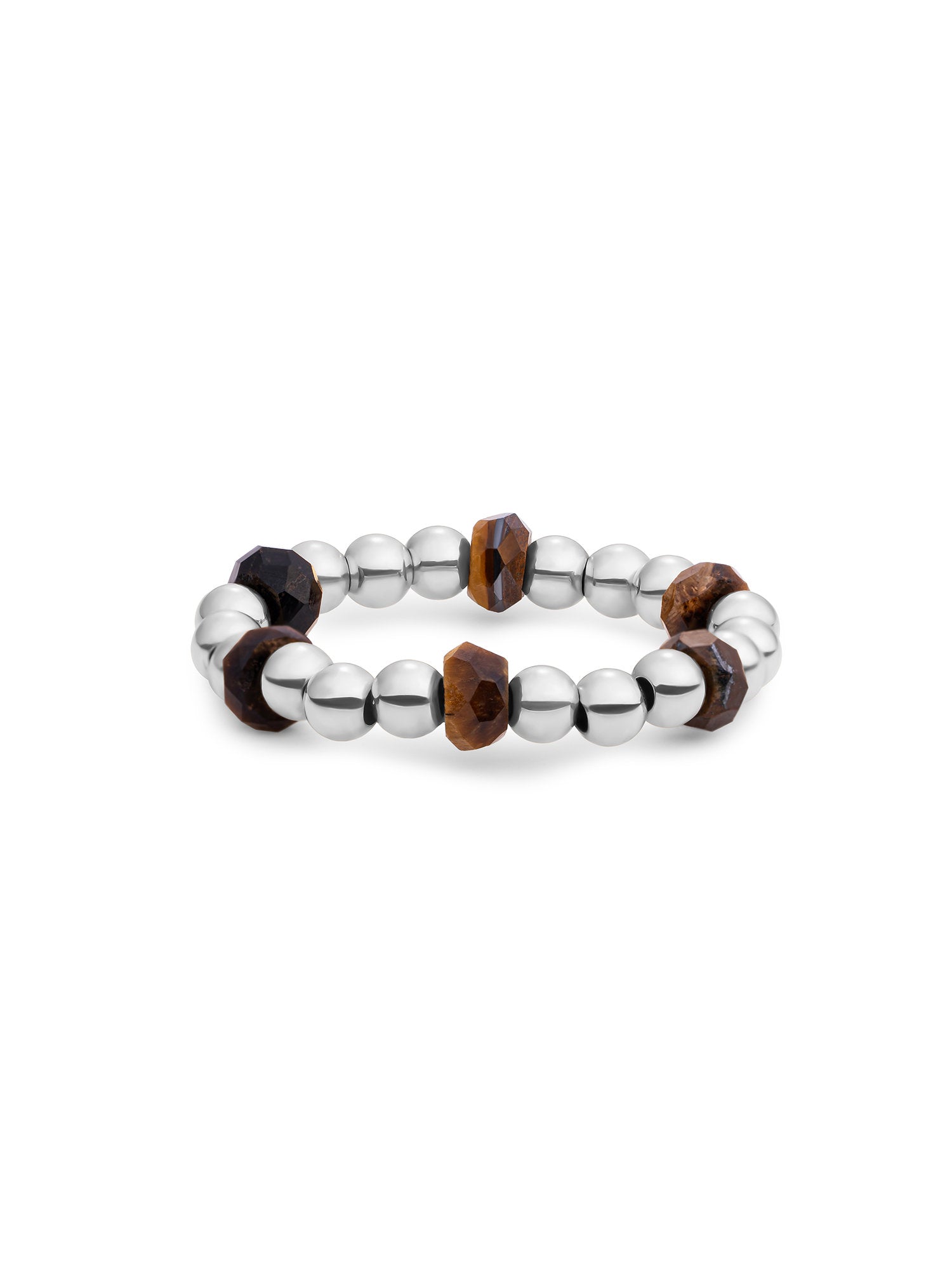 Kralen Ring Facet Roundel Tiger Eye