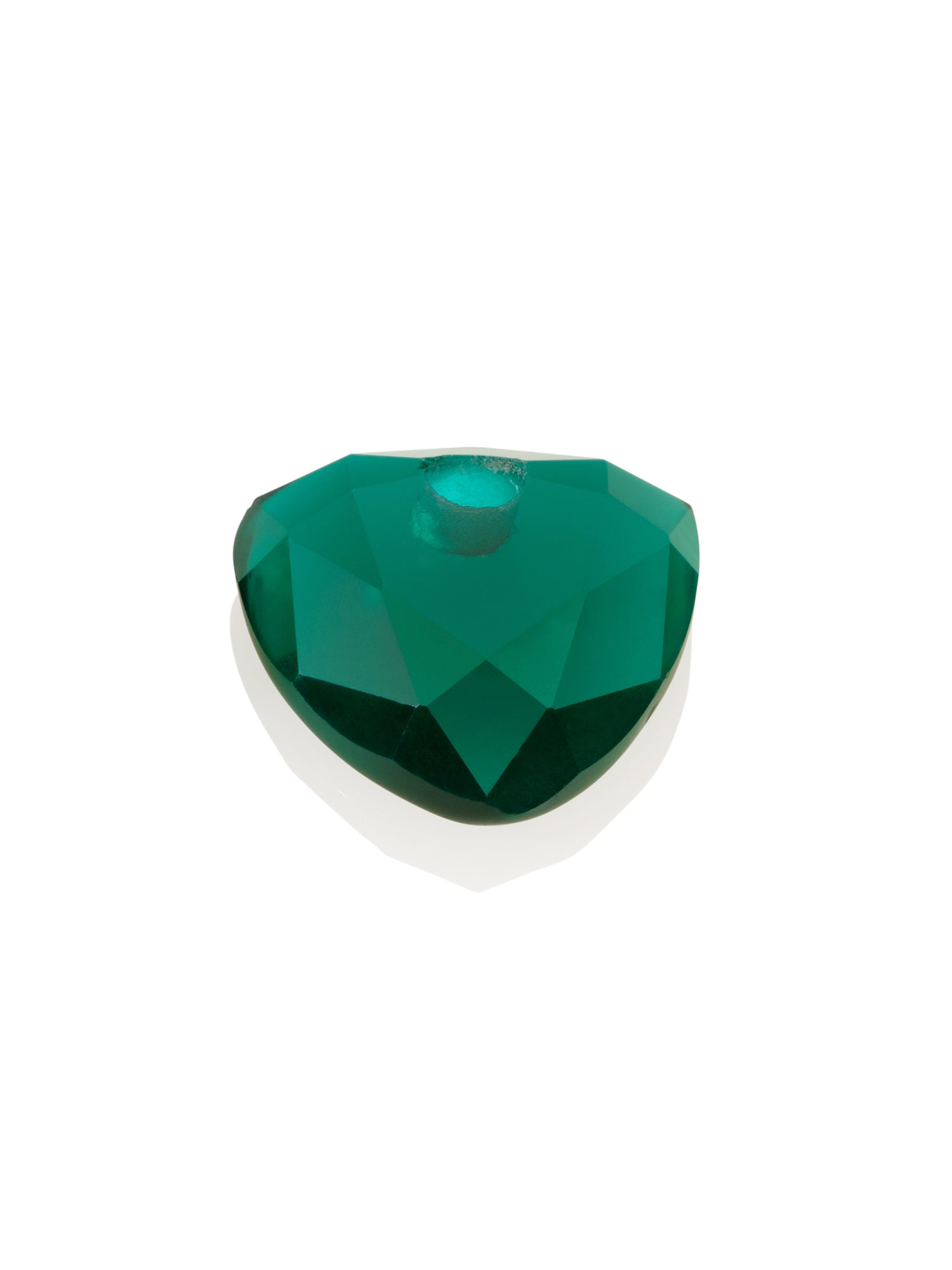 Pendant Edelsteen Petrol Green Quartz Trillion Cut