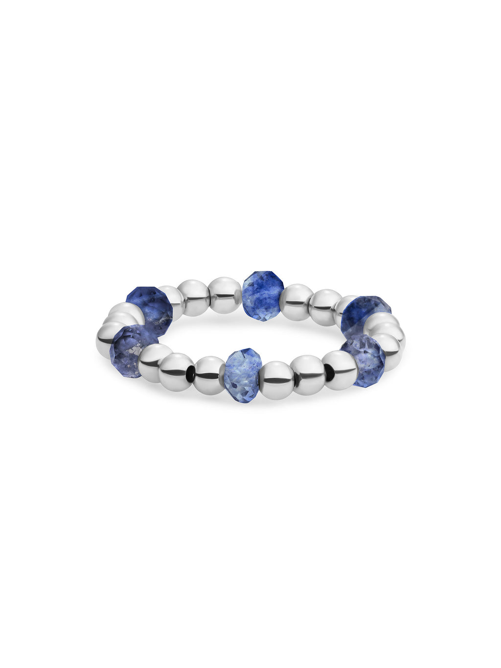 Kralen Ring Facet Roundel Sodalite