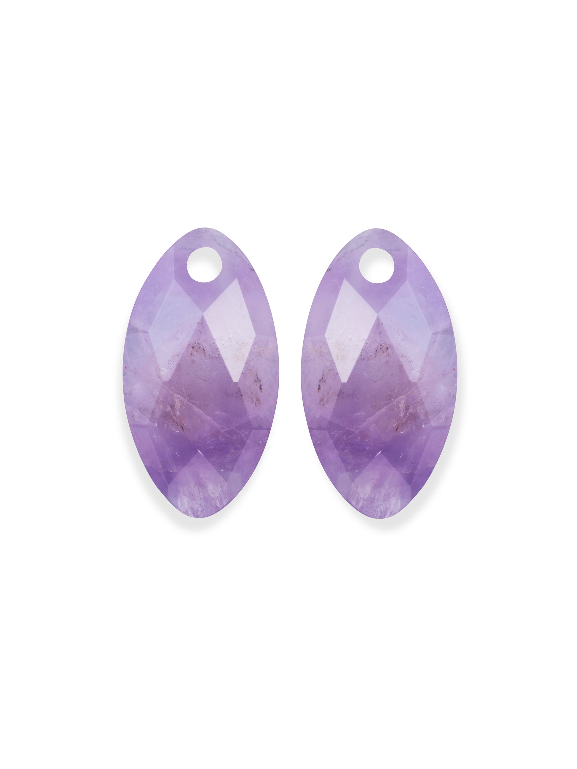 Oorbel Edelstenen Leaf Amethyst